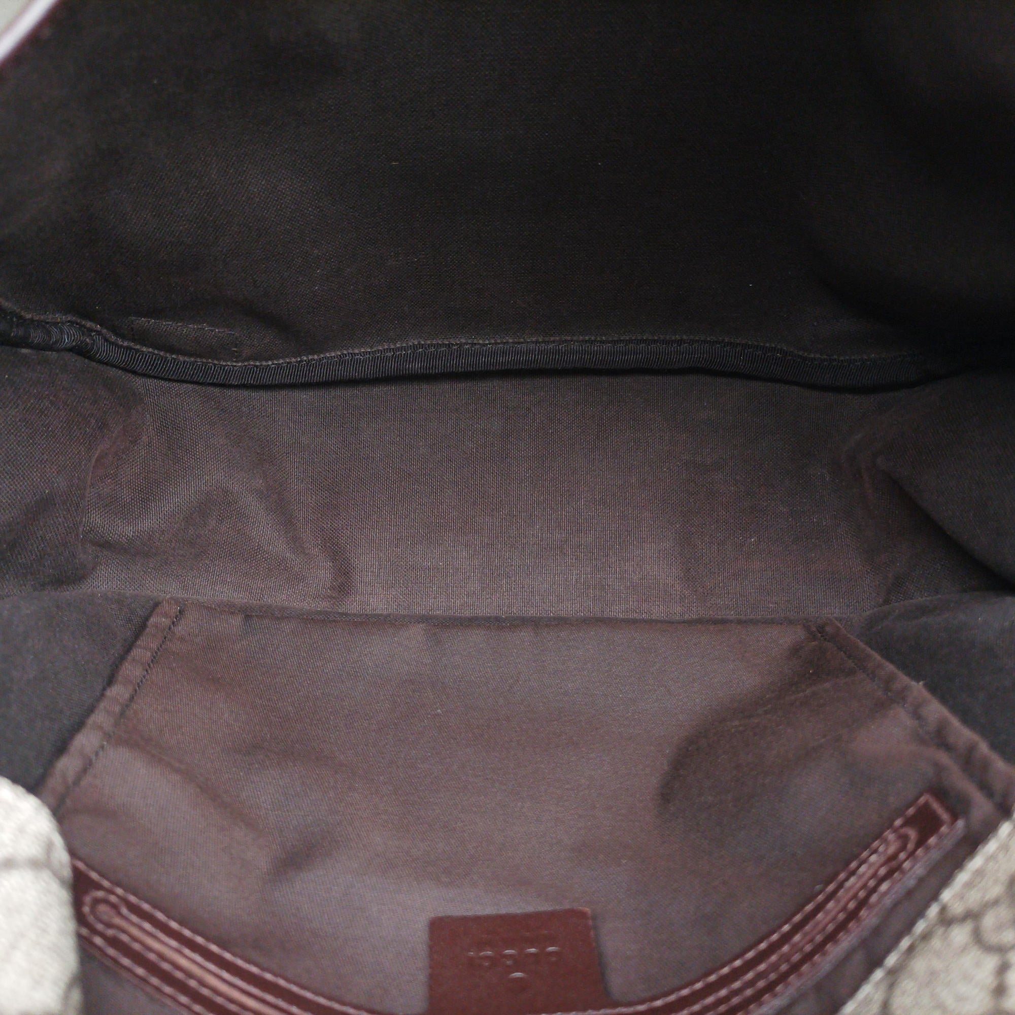 Secondhand Gucci GG Plus Messenger Brown PVC coated canvas×Leather 201732 shoulderbag | stylenewstar