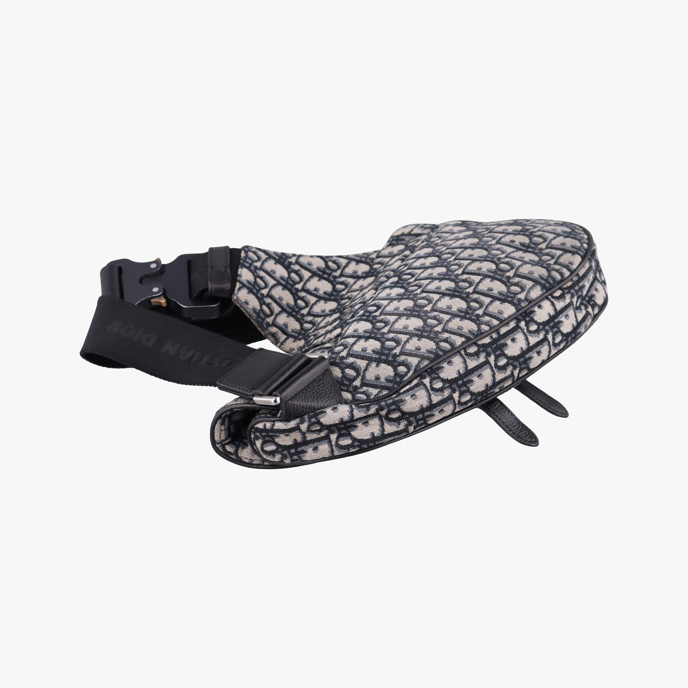Saddlebags Gray×Navy×Black Jacquard×Leather 02-BO-1129サドルバッグ グレー×ネイビー×ブラック ジャガード×レザー 02-BO-1129