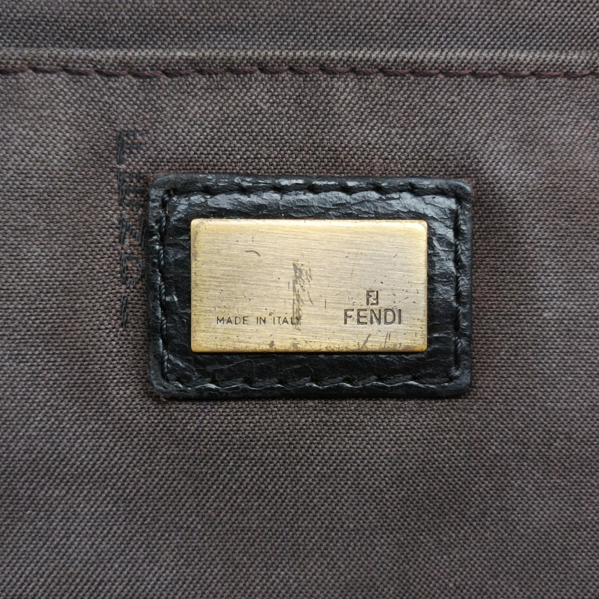 B bag zucca Brown×Black Canvas×Leather 8BR551 2373-8BR551-MTC-069Bバッグ ズッカ ブラウン×ブラック キャンバス×レザー 8BR551 2373-8BR551-MTC-069