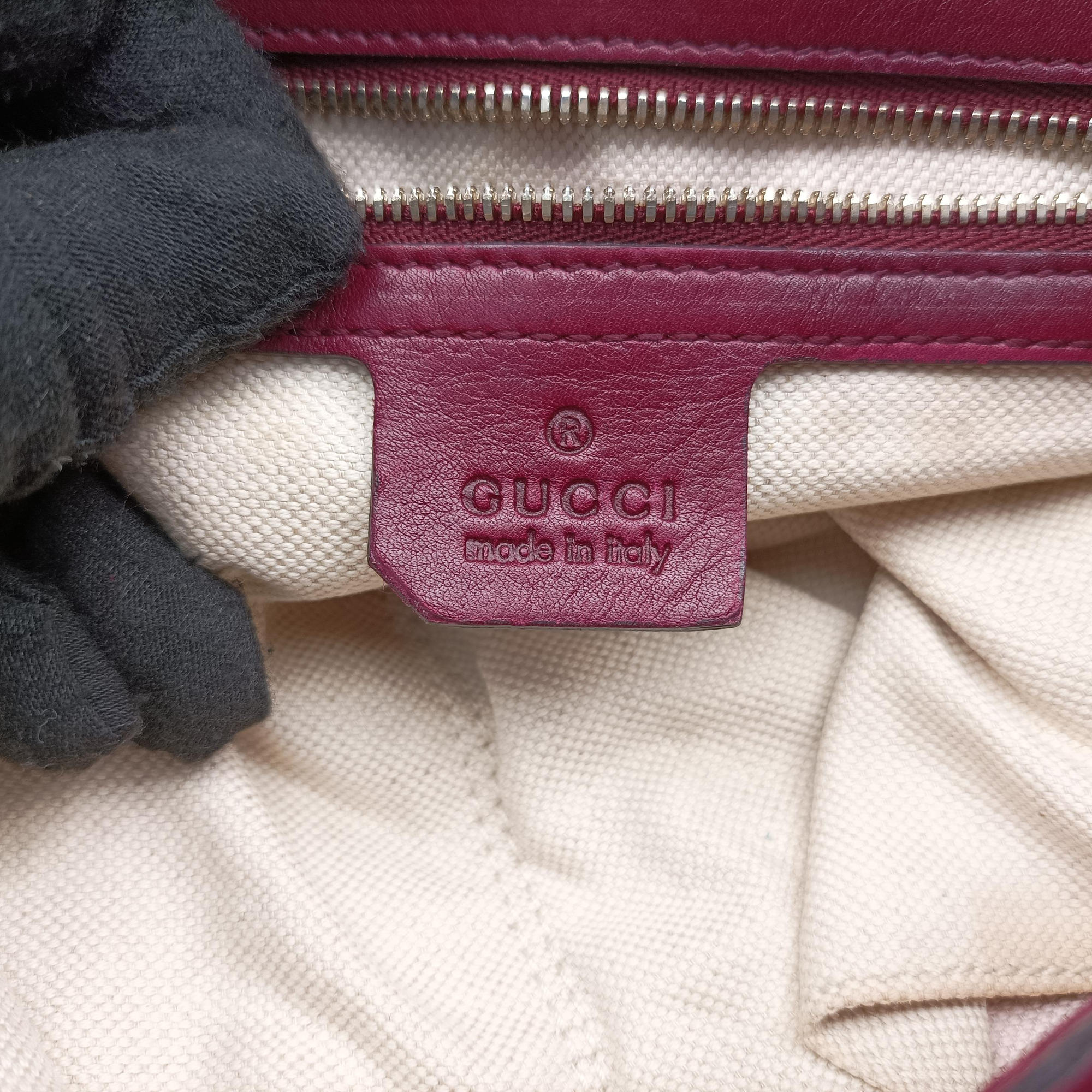 Jackie Flora Hobo Burgundy Leather 277520 D010195941ニュージャッキー ワインレッド レザー 277520 D010195941