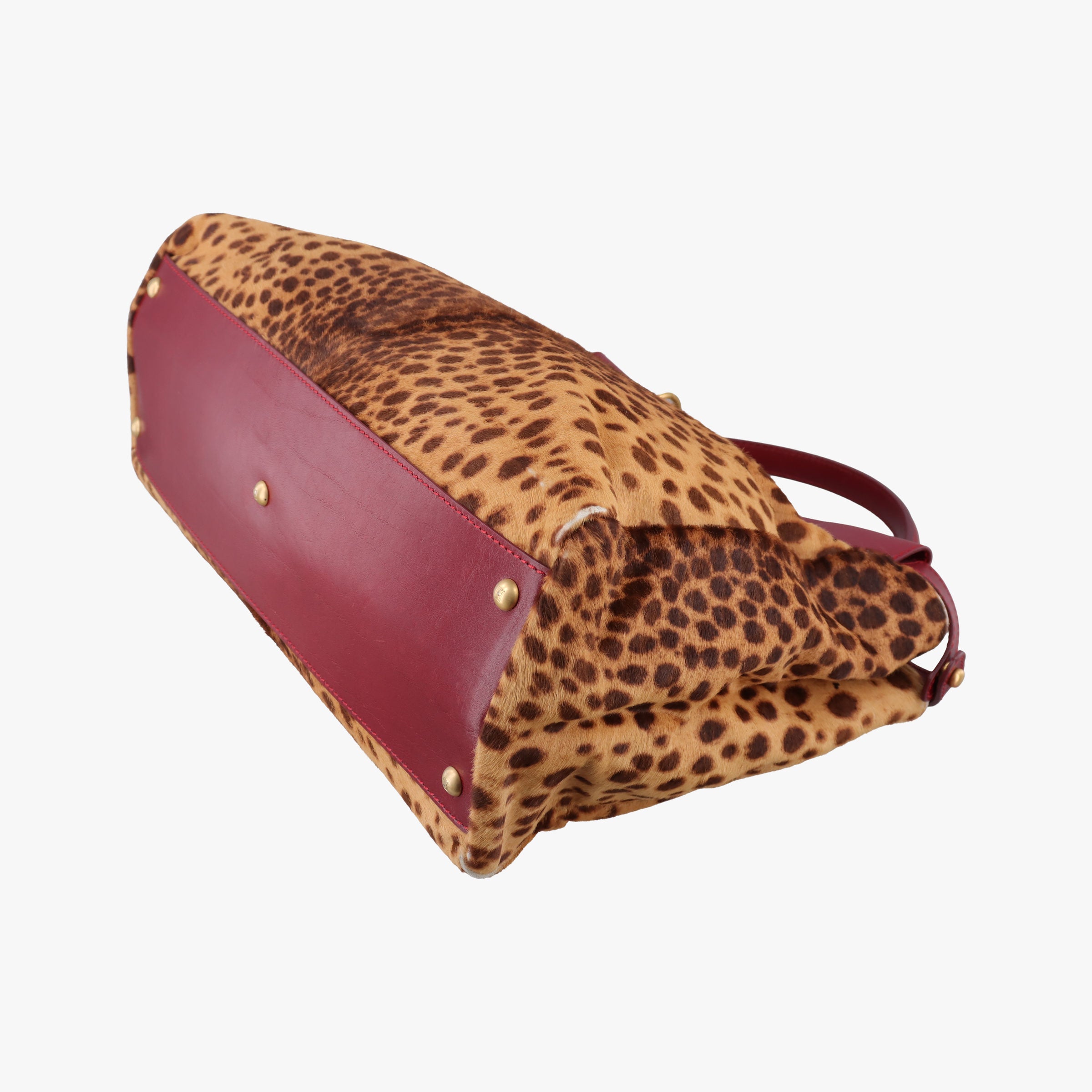 PEEKABOO Large Brown × Red pony hair× Leather 8BN210 8BN210-GXE-119-2372ピーカブー ラージ ブラウン xレッド ハラコ xレザー 8BN210 8BN210-GXE-119-2372