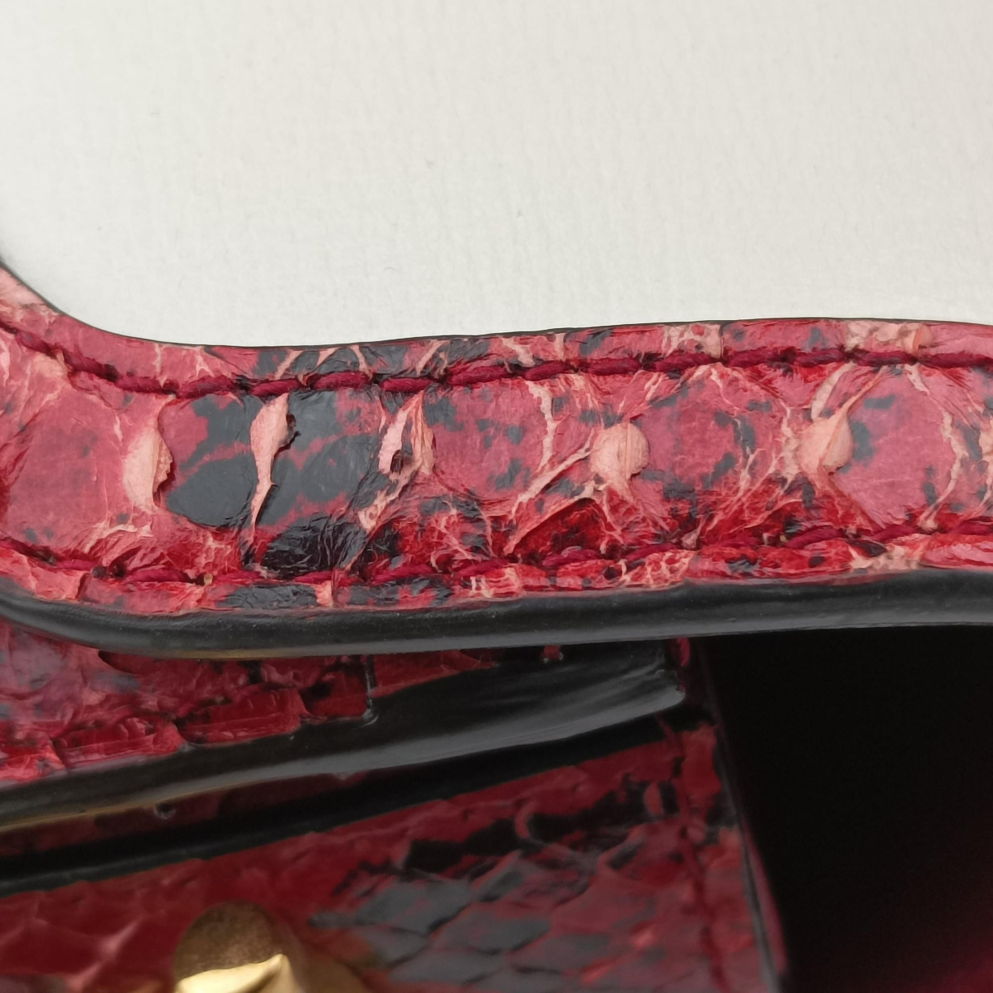 Horsebit 1955 White Leather ásnakeskin 602204 E035232523ホースビット 1955 ホワイト×レッド レザー×ヘビ革 602204 E035232523