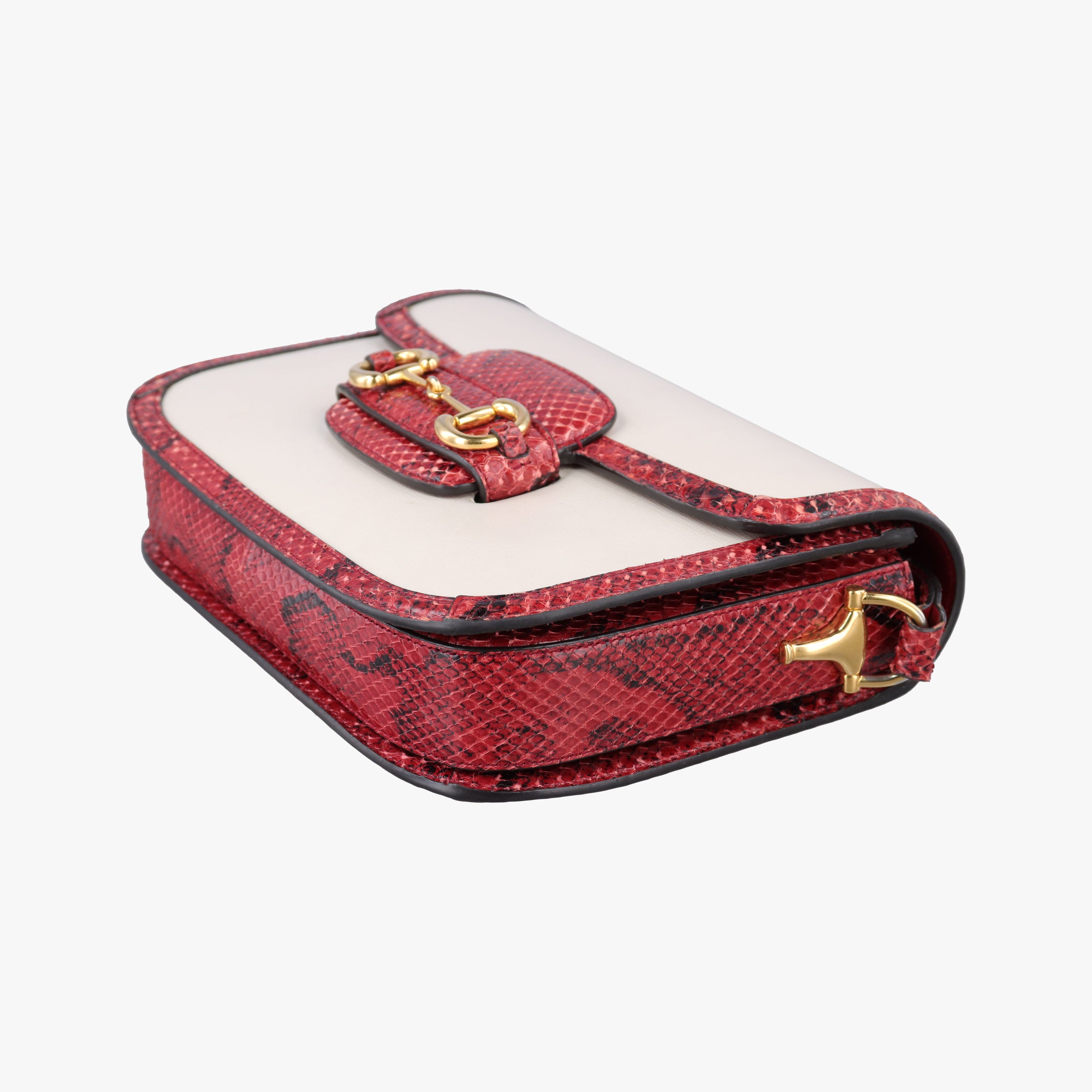 Horsebit 1955 White Leather ásnakeskin 602204 E035232523ホースビット 1955 ホワイト×レッド レザー×ヘビ革 602204 E035232523