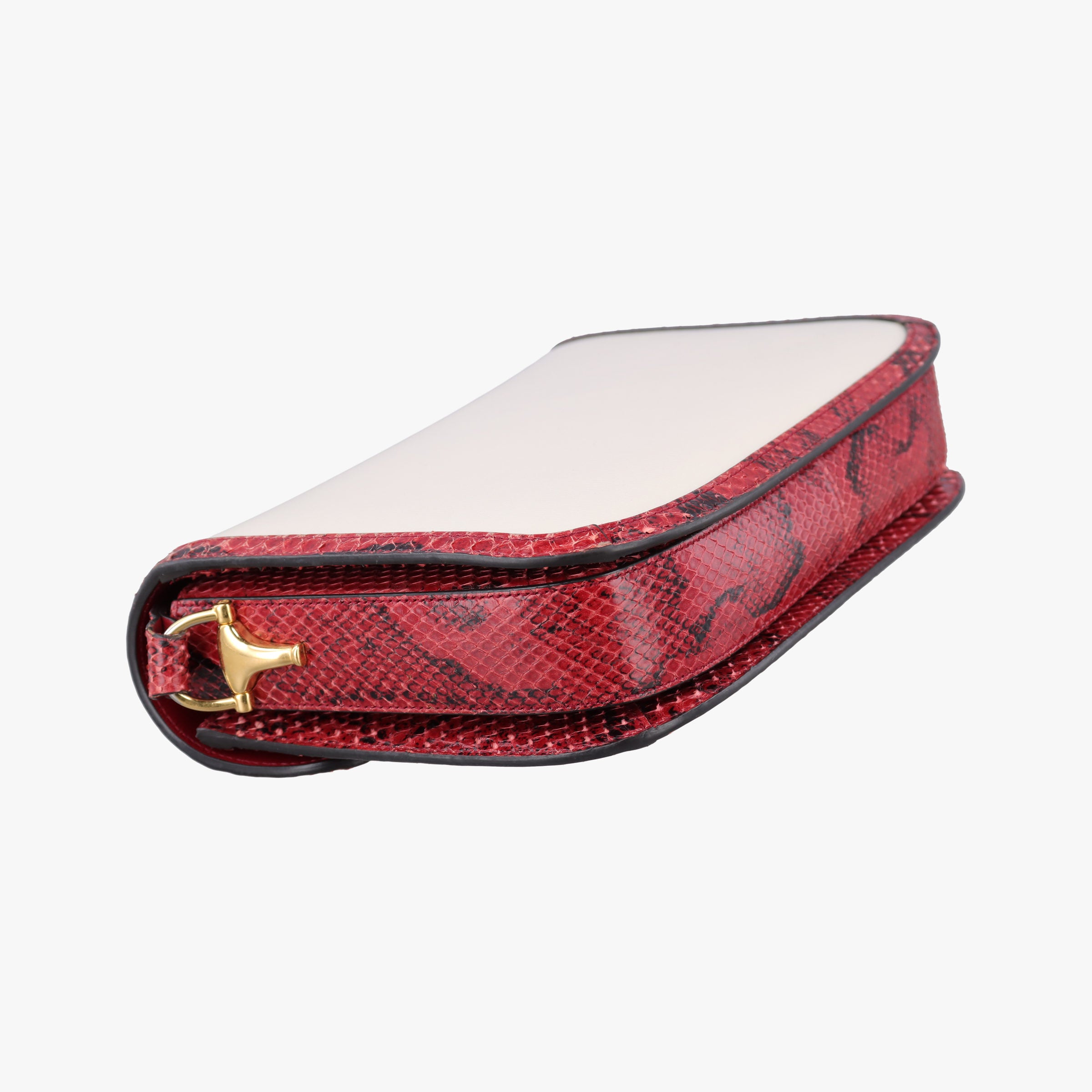 Horsebit 1955 White Leather ásnakeskin 602204 E035232523ホースビット 1955 ホワイト×レッド レザー×ヘビ革 602204 E035232523