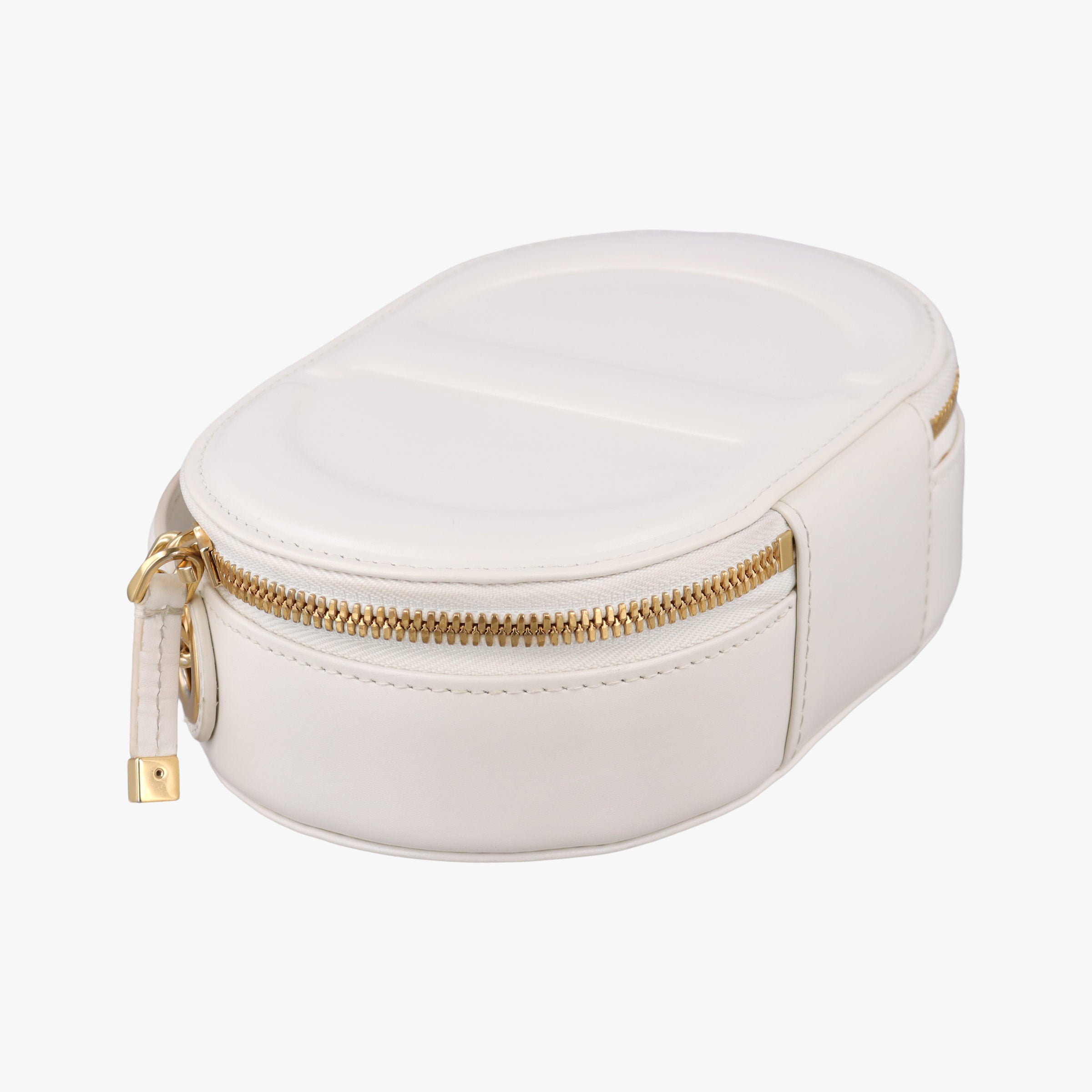 Oval Camera Bag White Leather 43-MA-0253オーバル カメラバッグ ホワイト レザー 43-MA-0253