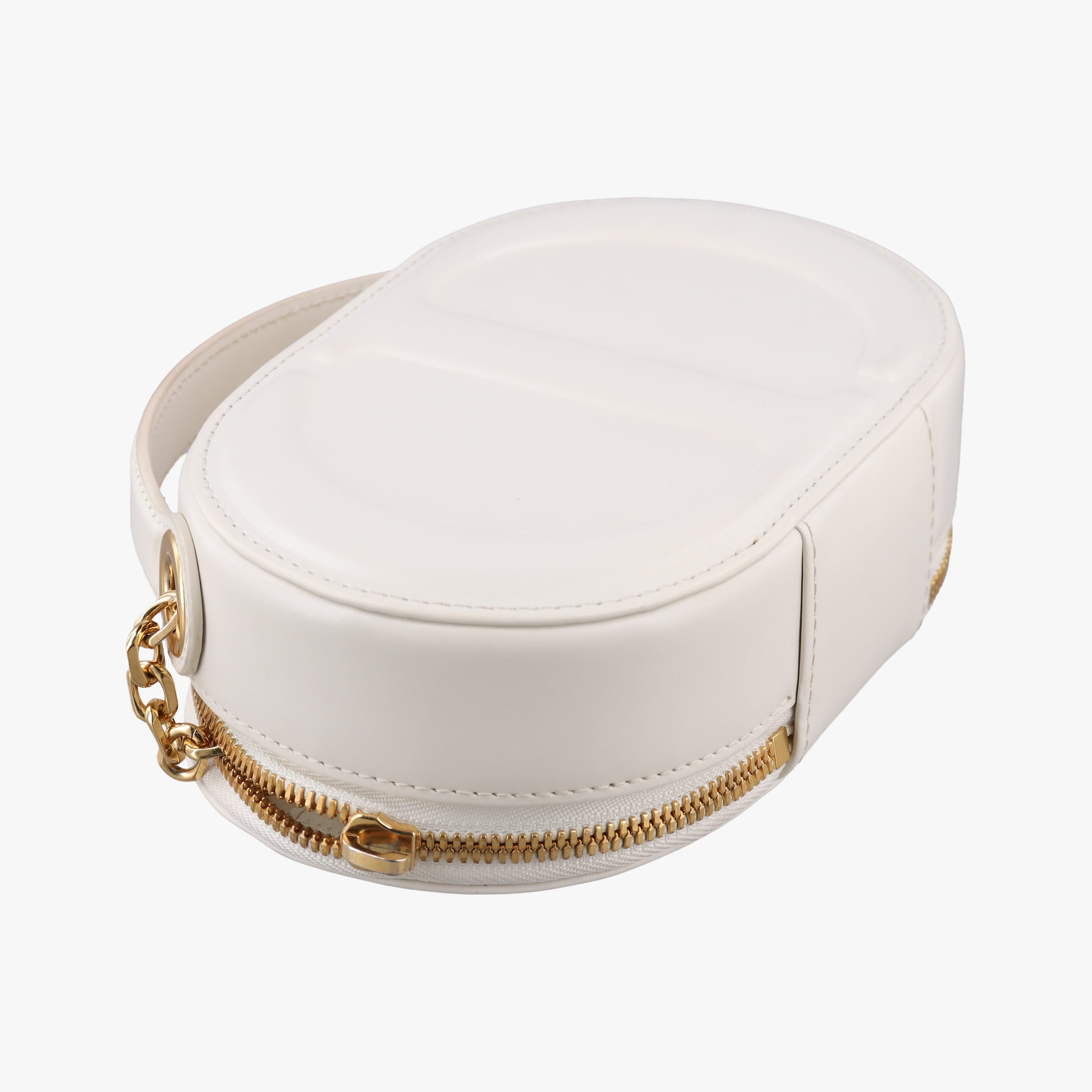 Oval Camera Bag White Leather 43-MA-0253オーバル カメラバッグ ホワイト レザー 43-MA-0253