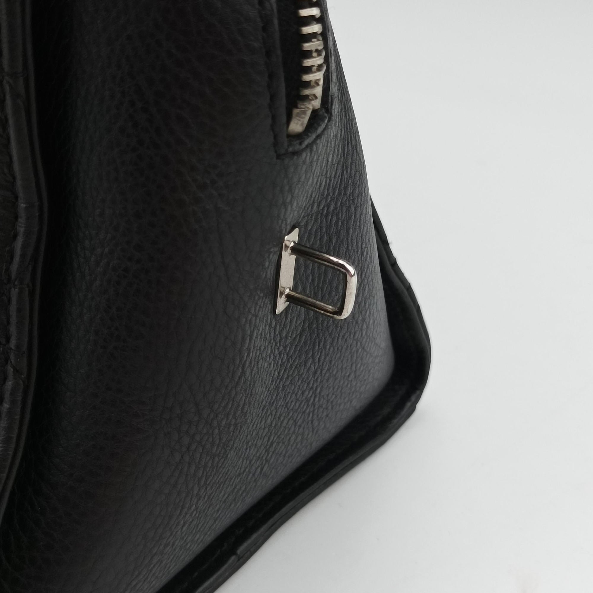 Lady Dior Cannage East West Black Leather 11-MA-1014レディディオール カナージュ イーストウエスト ブラック レザー 11-MA-1014