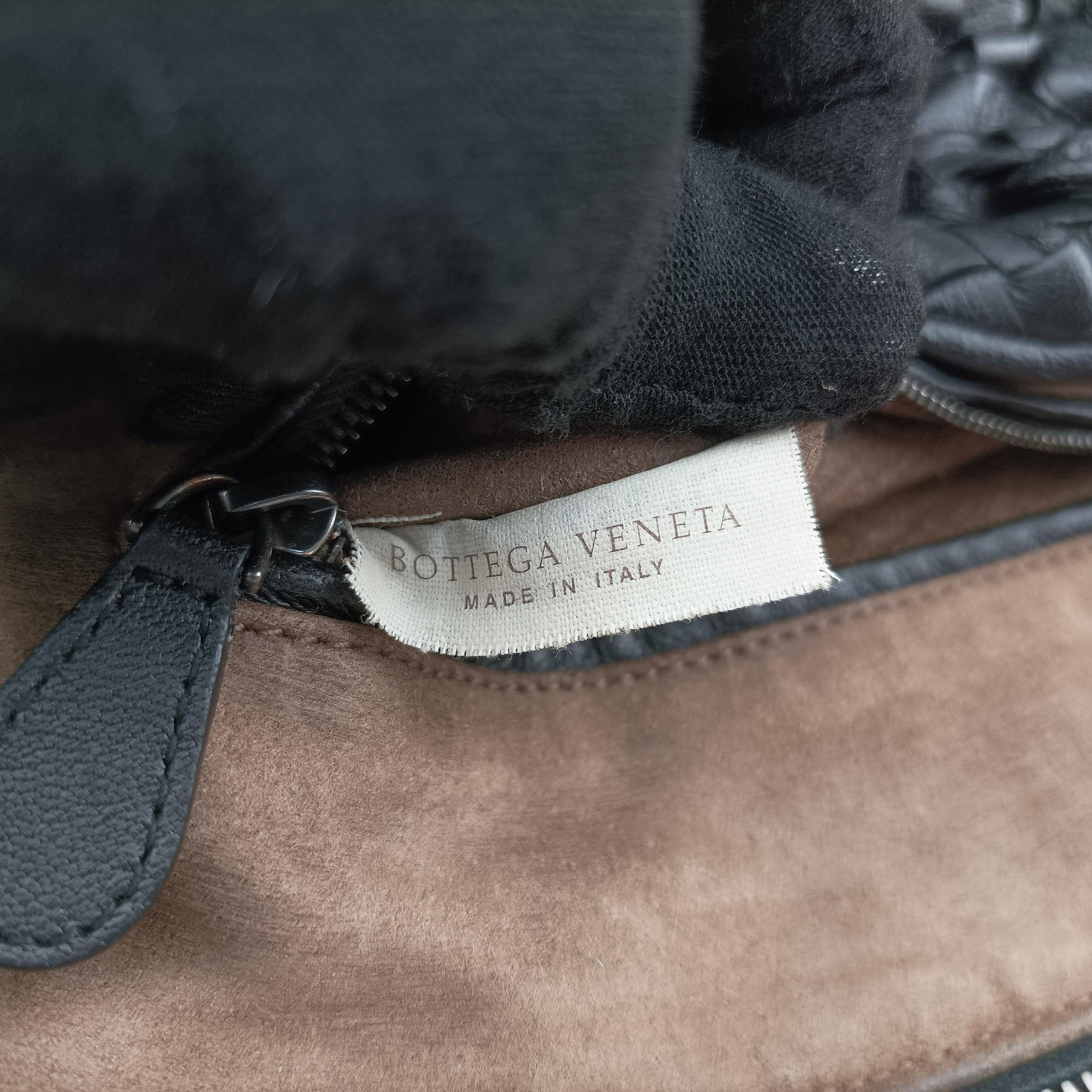 NODINI Intrecciato Black lambskin B03714561Lノディーニ イントレチャート ブラック ラムスキン B03714561L