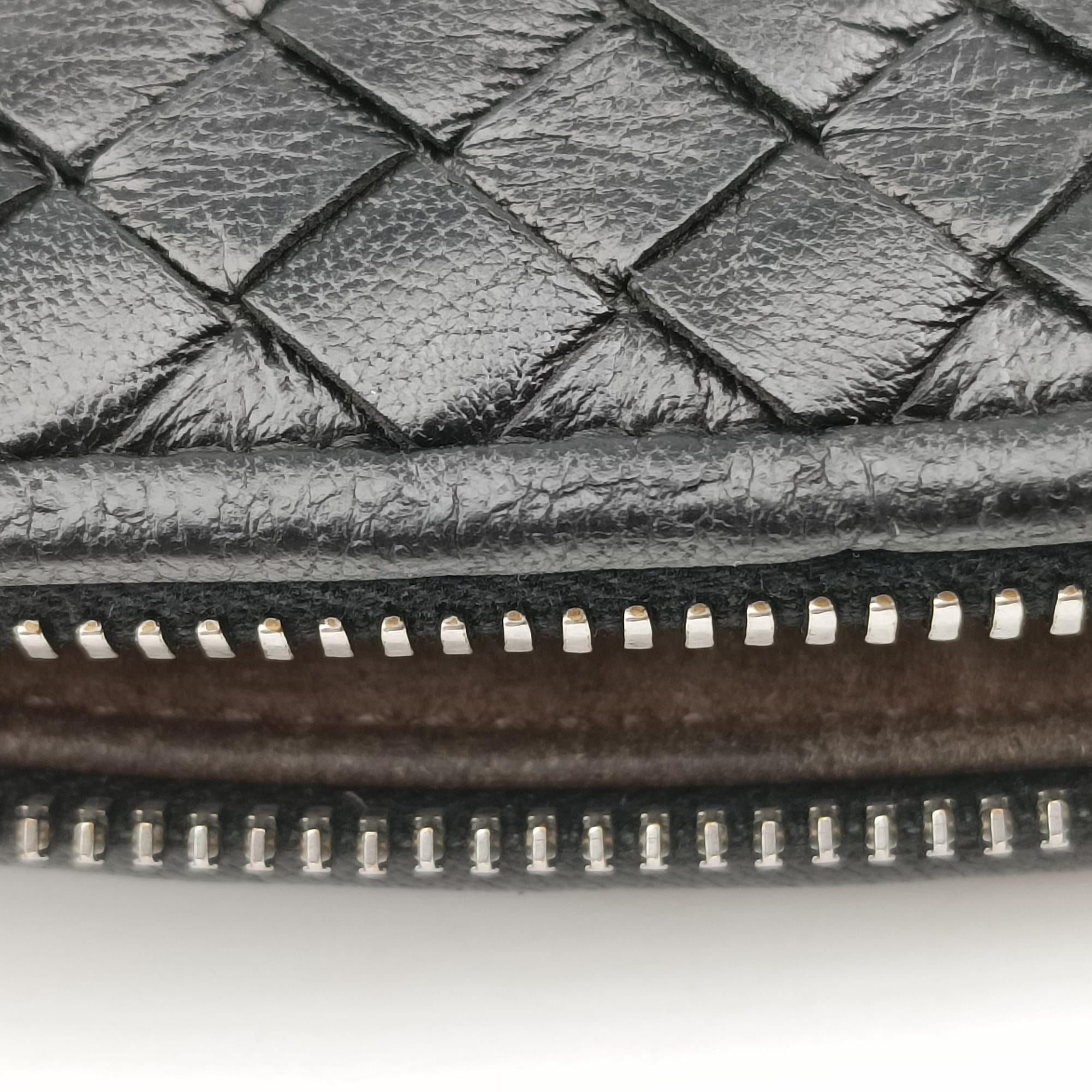NODINI Intrecciato Black lambskin B03714561Lノディーニ イントレチャート ブラック ラムスキン B03714561L