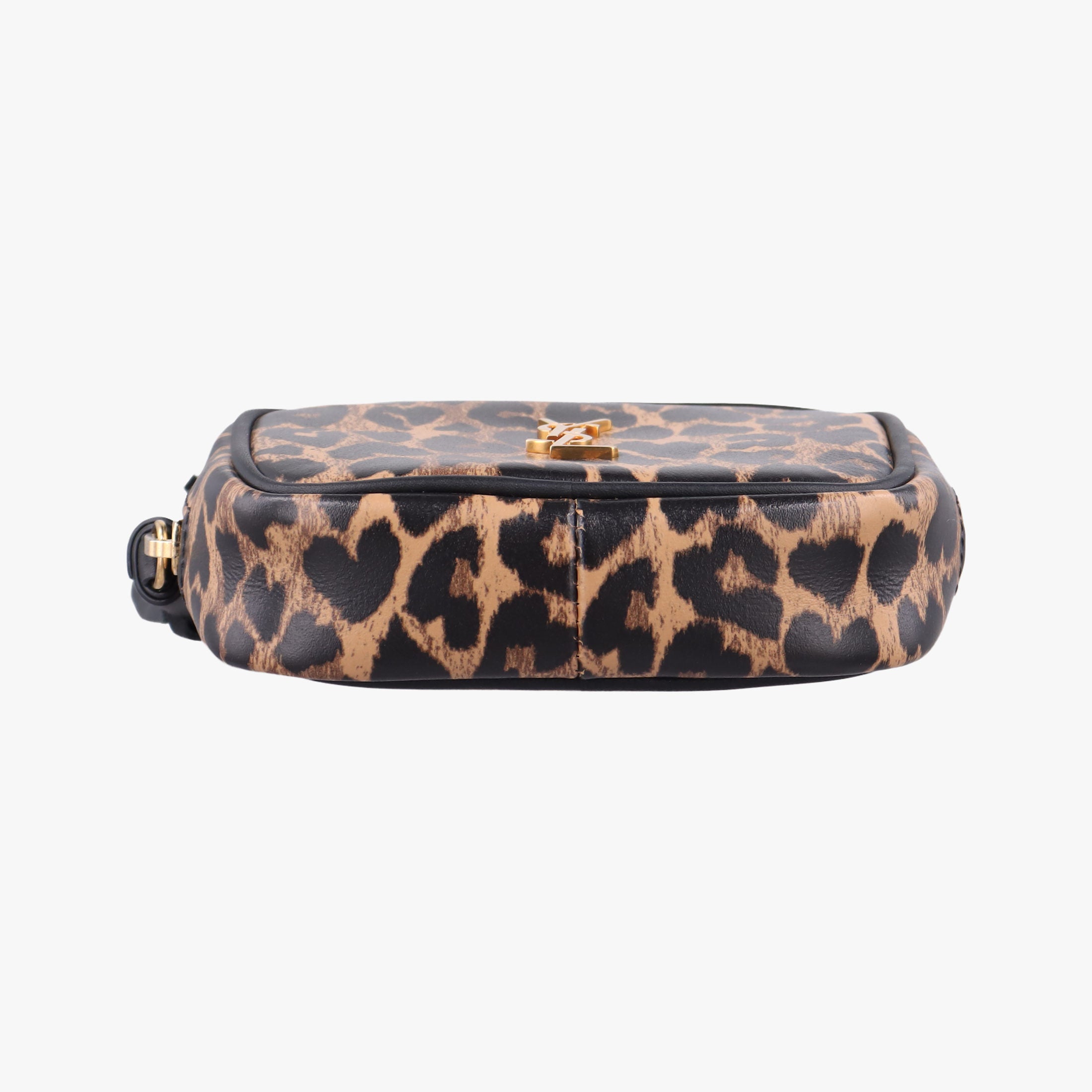 Baby Lou Leopard Print Heart Black×Brown Leather 650170 BRS650170.1020ベイビールー レオパード ブラック×ブラウン レザー 650170 BRS650170.1020
