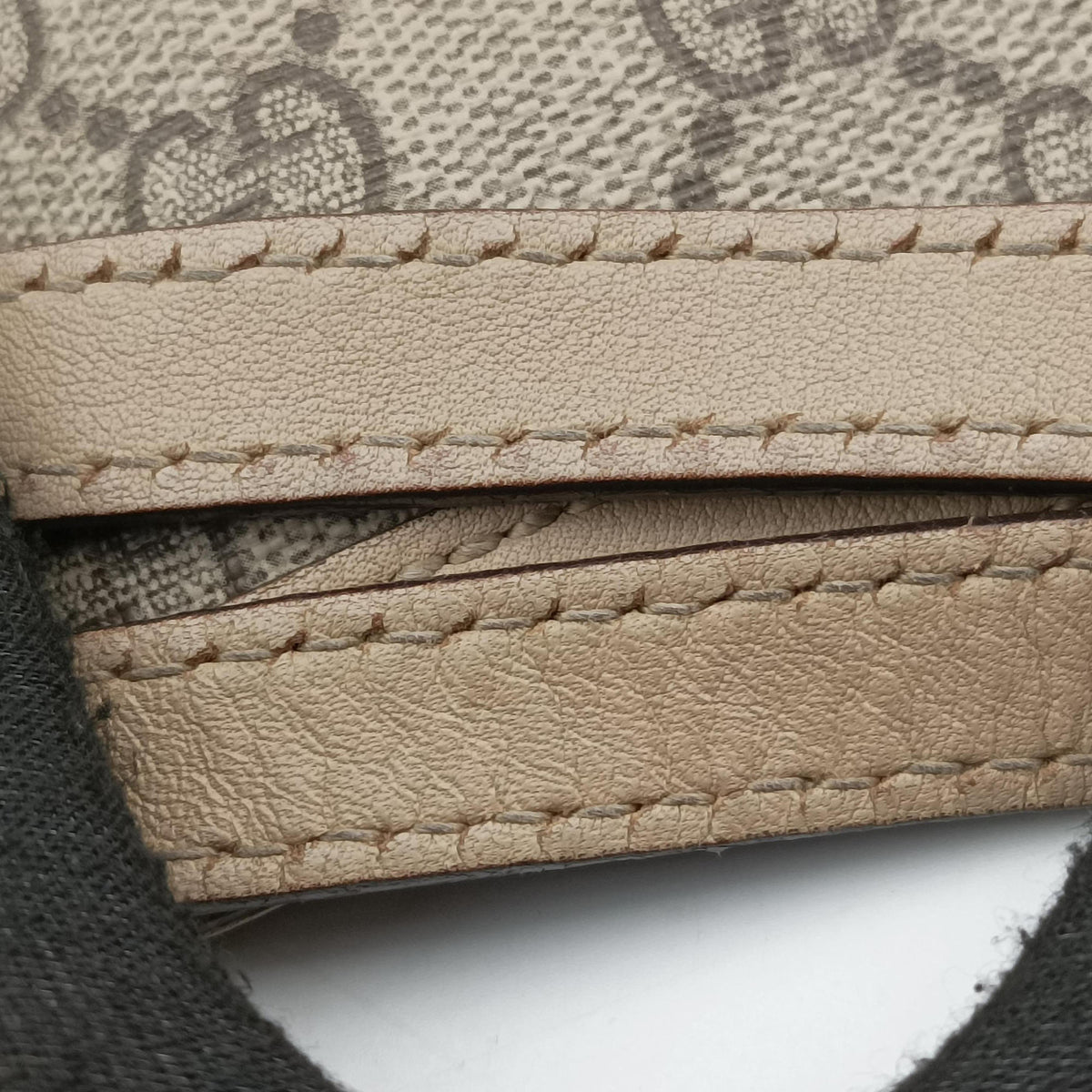 Microguccissima Beige PVC coated canvas×leather 309613 H013462467マイクログッチシマ ベージュ PVCコーティングキャンバス×レザー 309613 H013462467