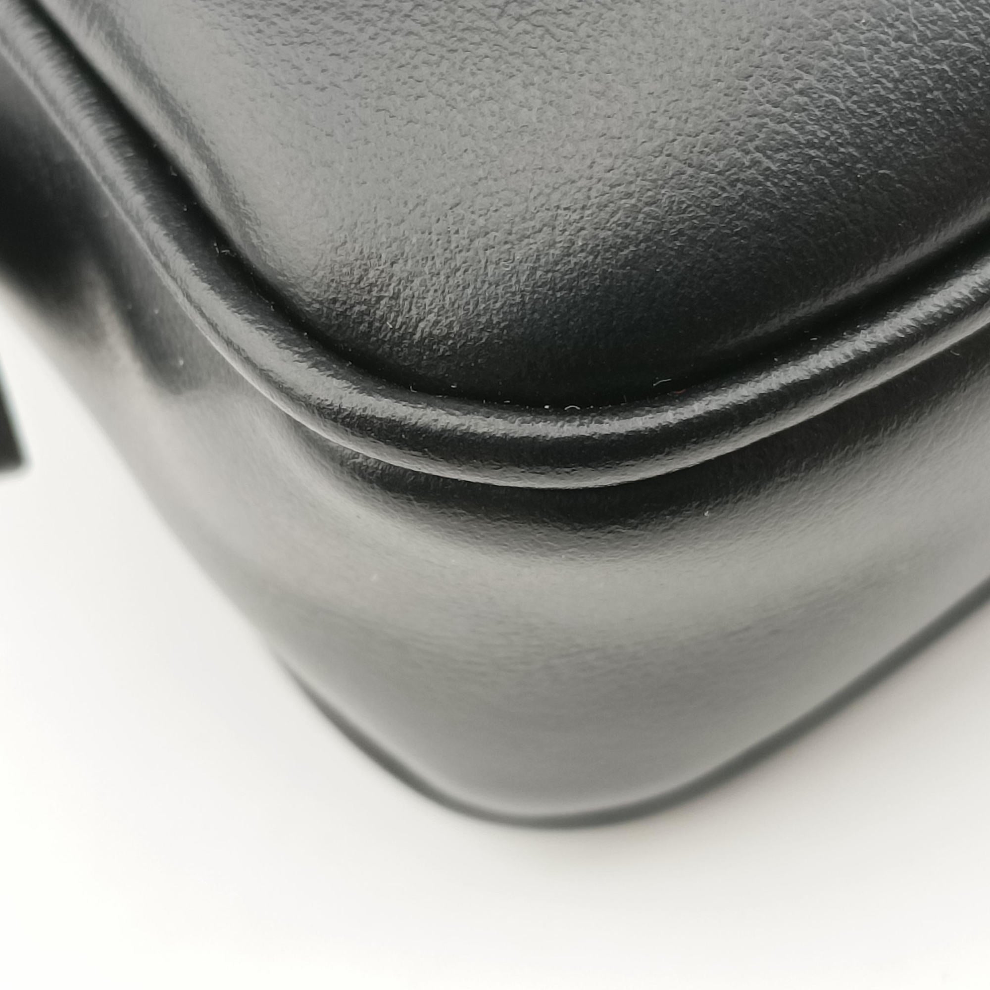 Logo belt Black leather 85/34ロゴベルト ブラック レザー 85/34