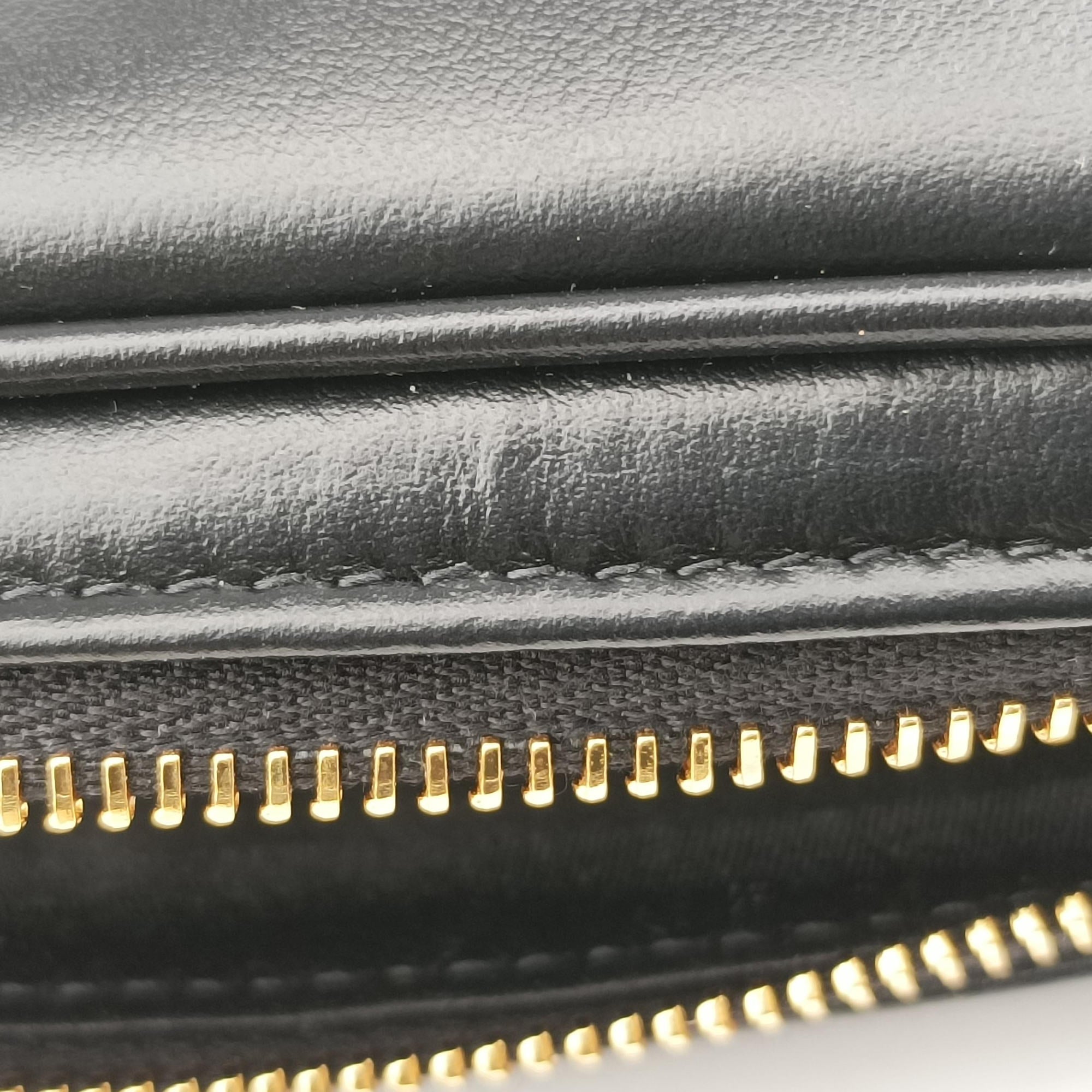 Logo belt Black leather 85/34ロゴベルト ブラック レザー 85/34