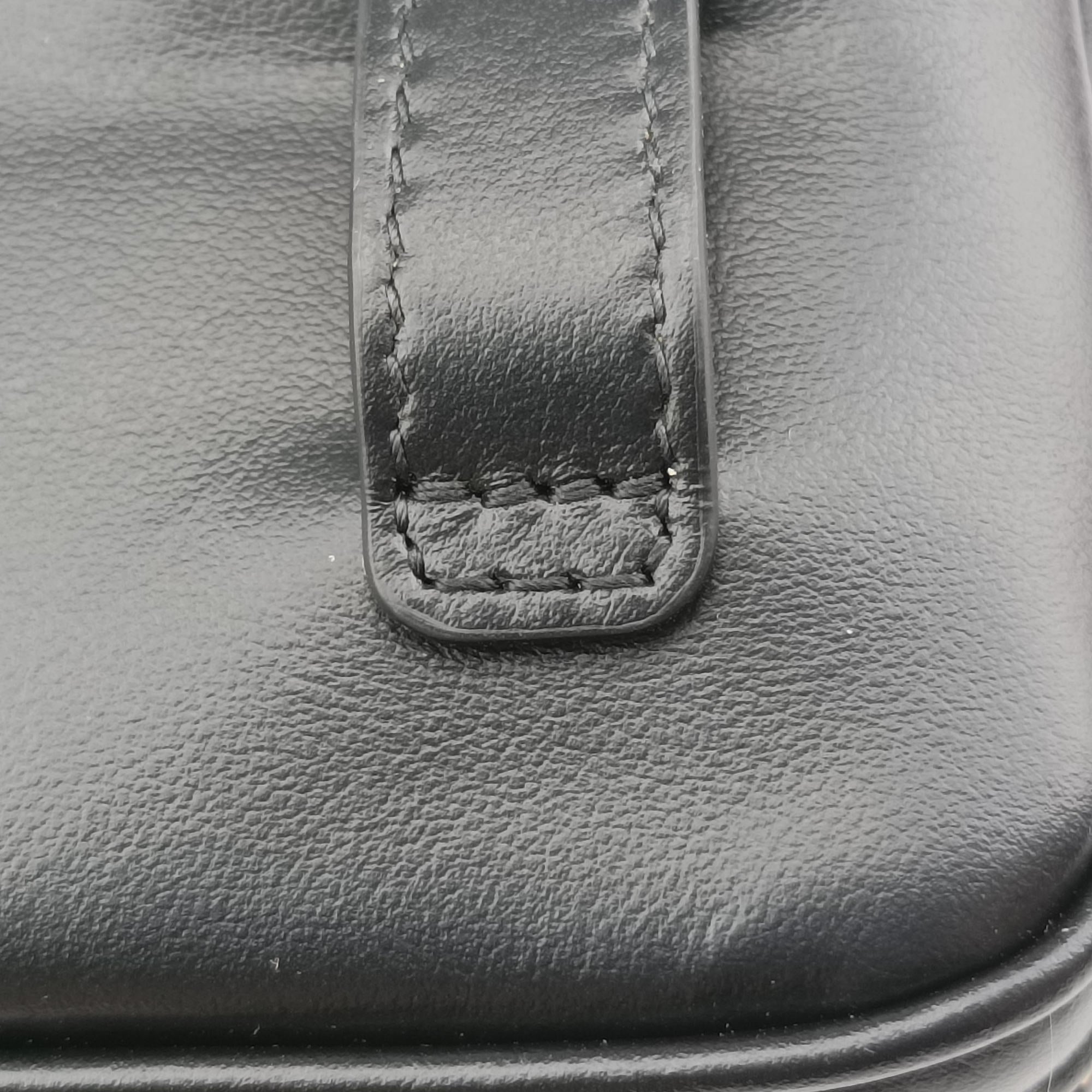 Logo belt Black leather 85/34ロゴベルト ブラック レザー 85/34