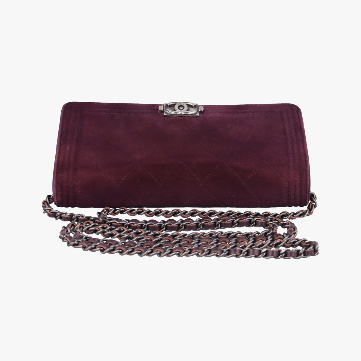 BOY CHANEL Chain Wallet Purple velour A68911 18555000ボーイシャネル チェーンウォレット パープル ベロア A68911 18555000