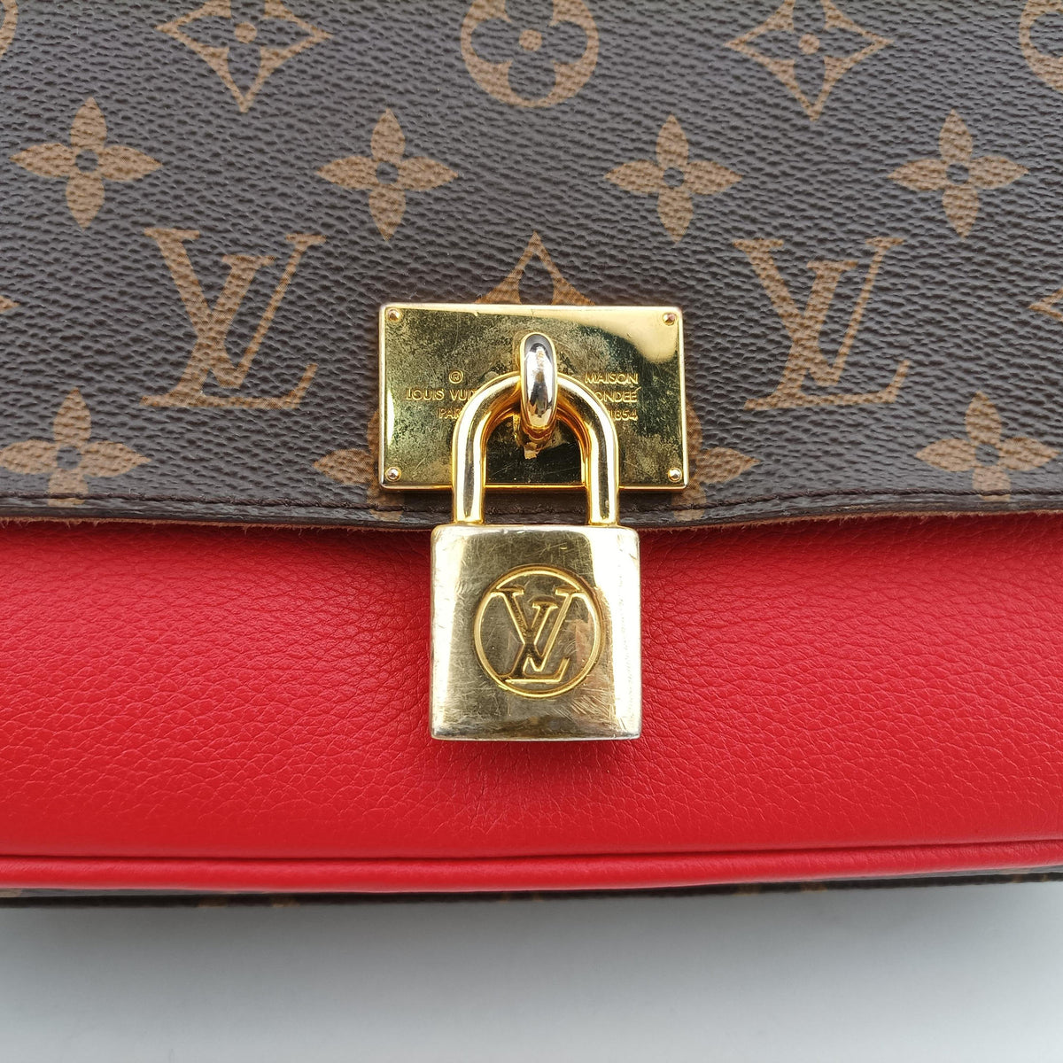 MARIGNAN Brown × Coquelicot Monogram Canvas×calf leather M44286 FL2138マリニャン モノグラム/ブラウン×コクリコ モノグラムキャンバス×カーフレザー M44286 FL2138
