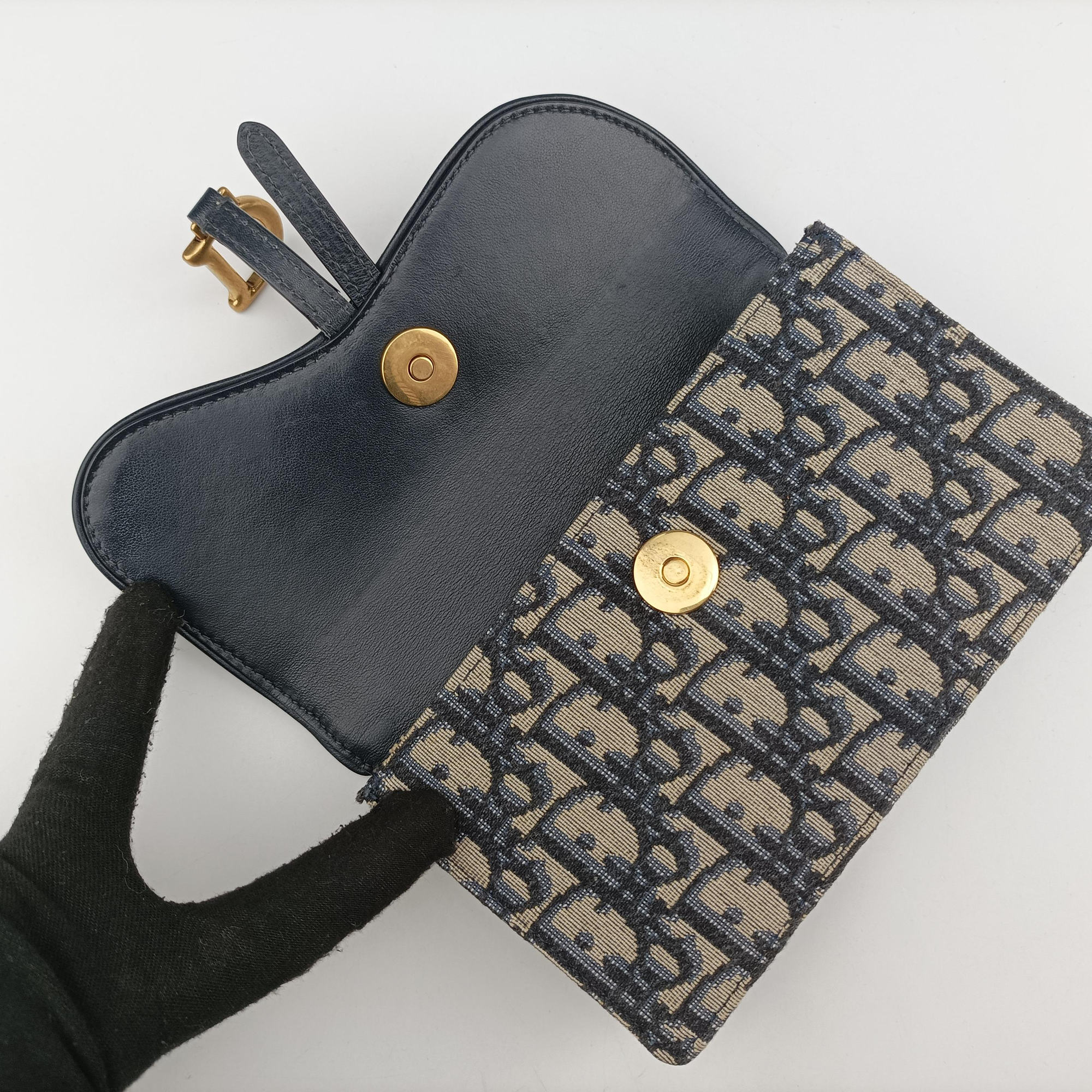 Saddle Navy×Gray Jacquard x Leather 12-MA-0221サドル ネイビー×グレー ジャガード×レザー 12-MA-0221