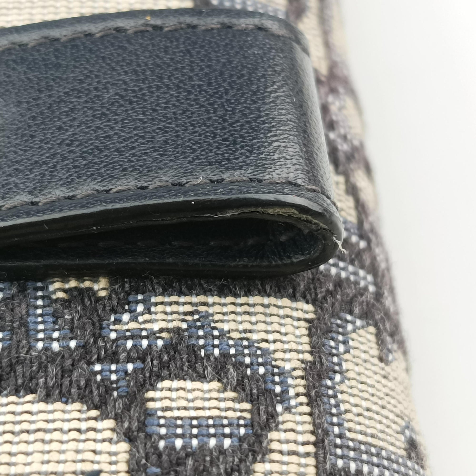 Saddle Navy×Gray Jacquard x Leather 12-MA-0221サドル ネイビー×グレー ジャガード×レザー 12-MA-0221
