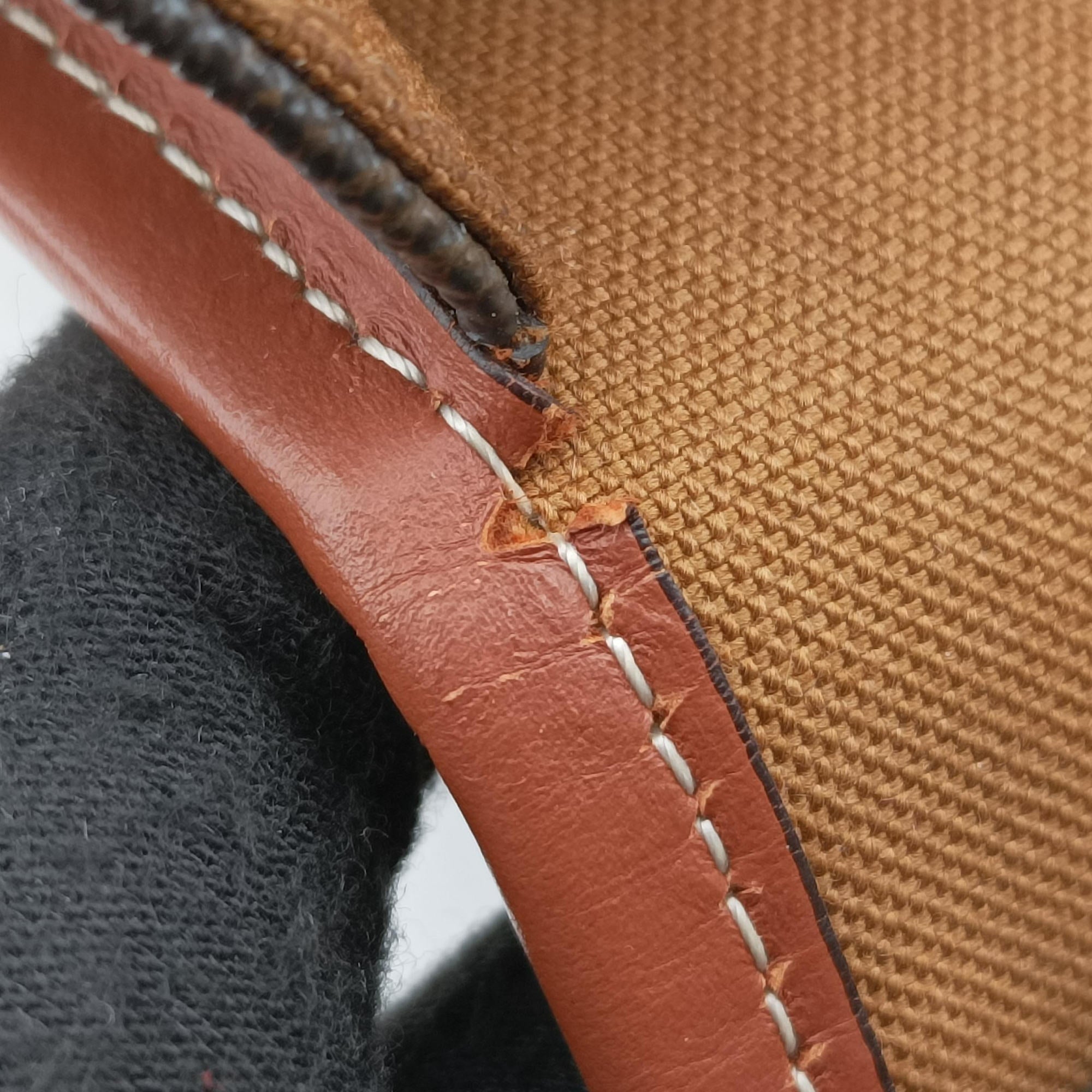 FOLCO Triomphe Brown PVC coated canvas×Leather F-CU-2200ファルコ トリオンフ ブラウン PVCコーティングキャンバス×レザー F-CU-2200