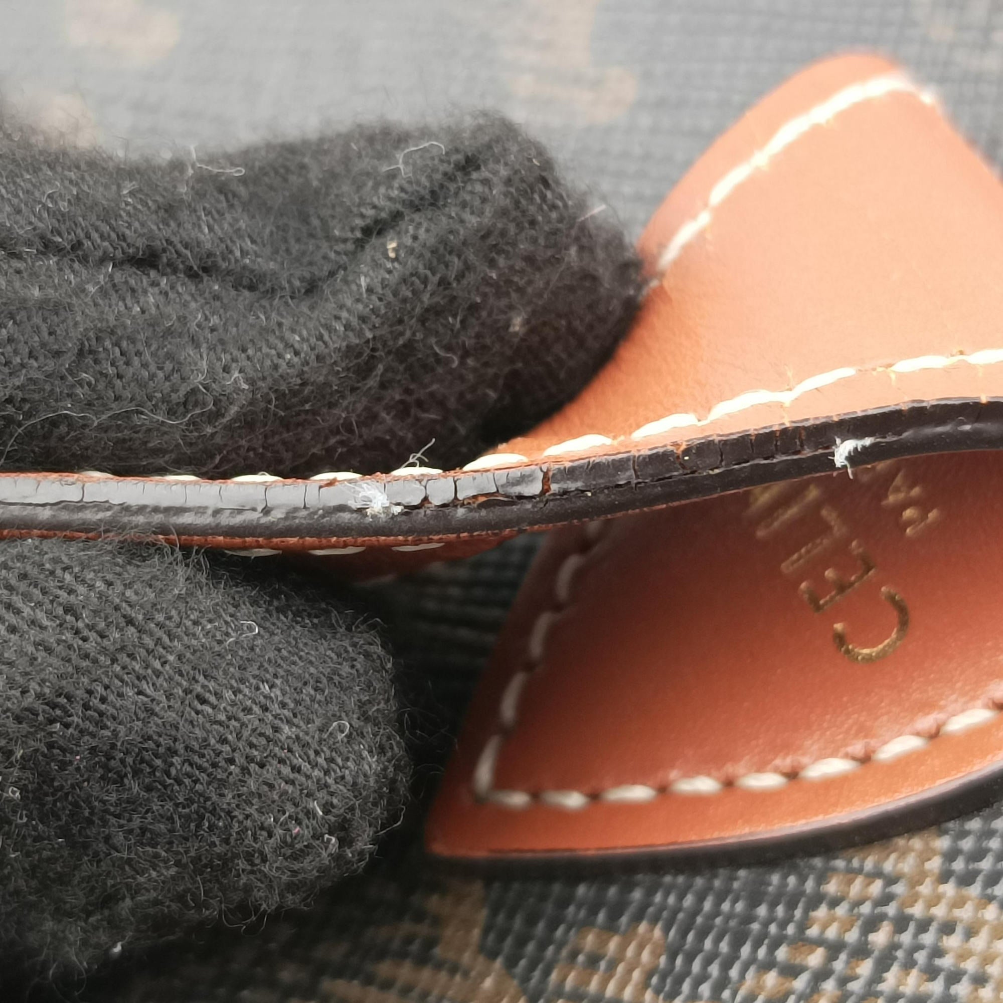 FOLCO Triomphe Brown PVC coated canvas×Leather F-CU-2200ファルコ トリオンフ ブラウン PVCコーティングキャンバス×レザー F-CU-2200
