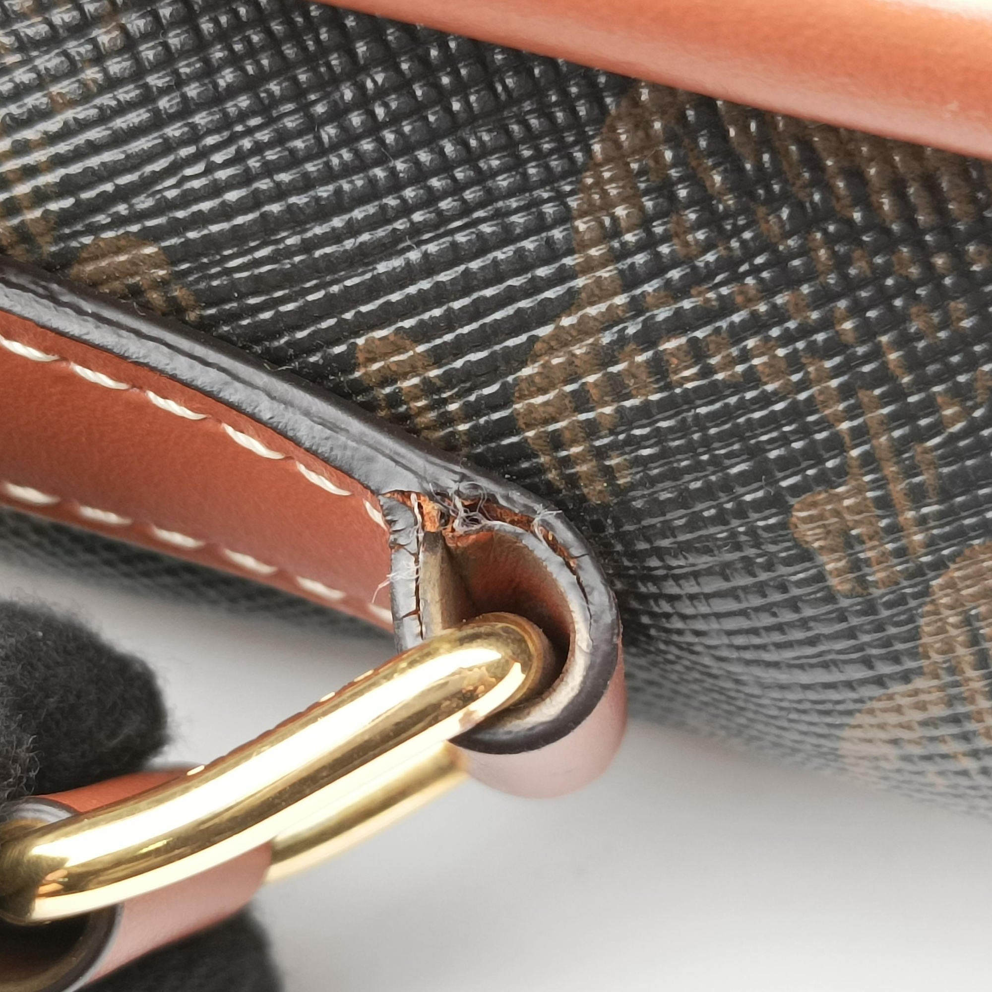 FOLCO Triomphe Brown PVC coated canvas×Leather F-CU-2200ファルコ トリオンフ ブラウン PVCコーティングキャンバス×レザー F-CU-2200