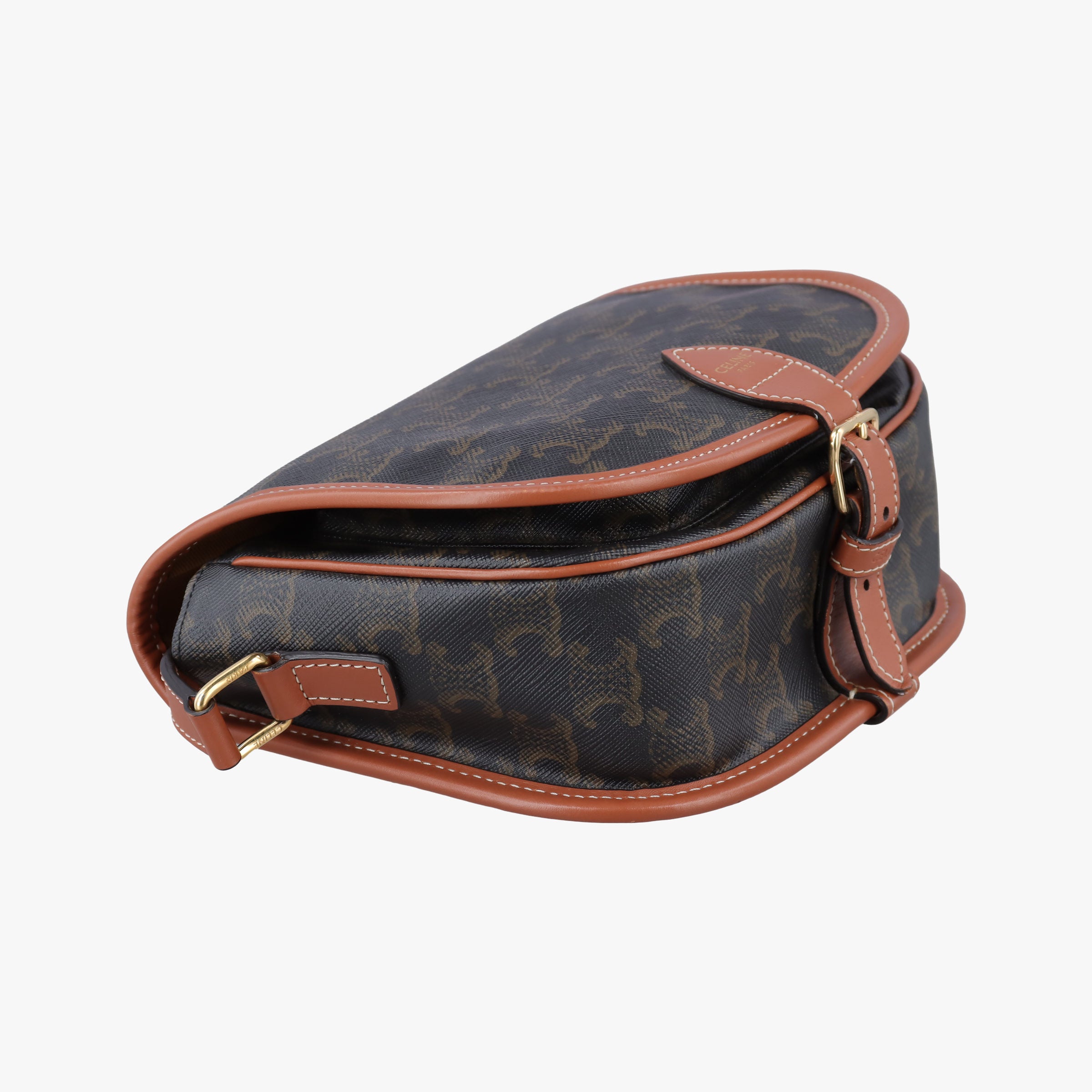 FOLCO Triomphe Brown PVC coated canvas×Leather F-CU-2200ファルコ トリオンフ ブラウン PVCコーティングキャンバス×レザー F-CU-2200