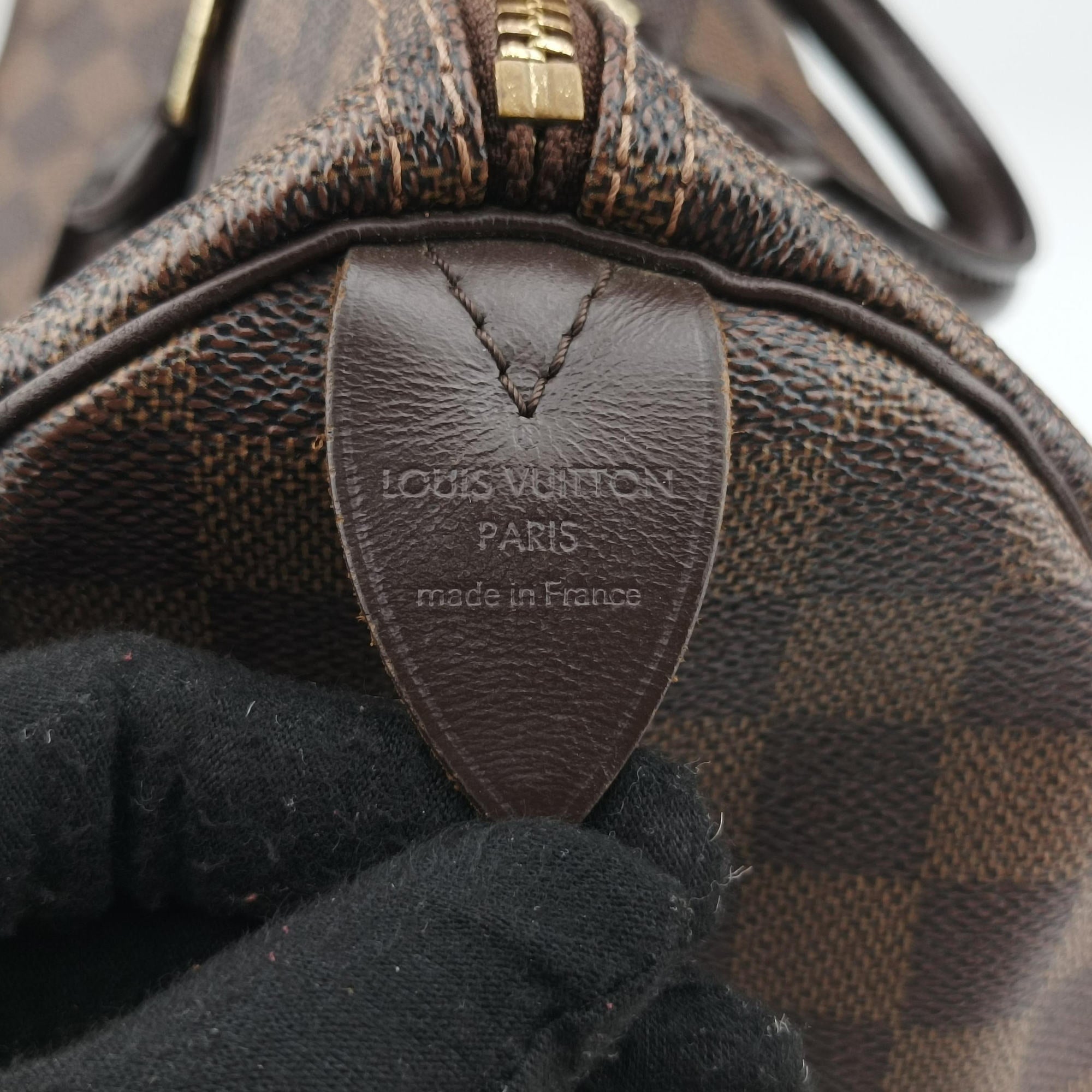 Secondhand Louis Vuitton Speedy 30 EBENE Damier Canvas N41523 handbag | stylenewstar
