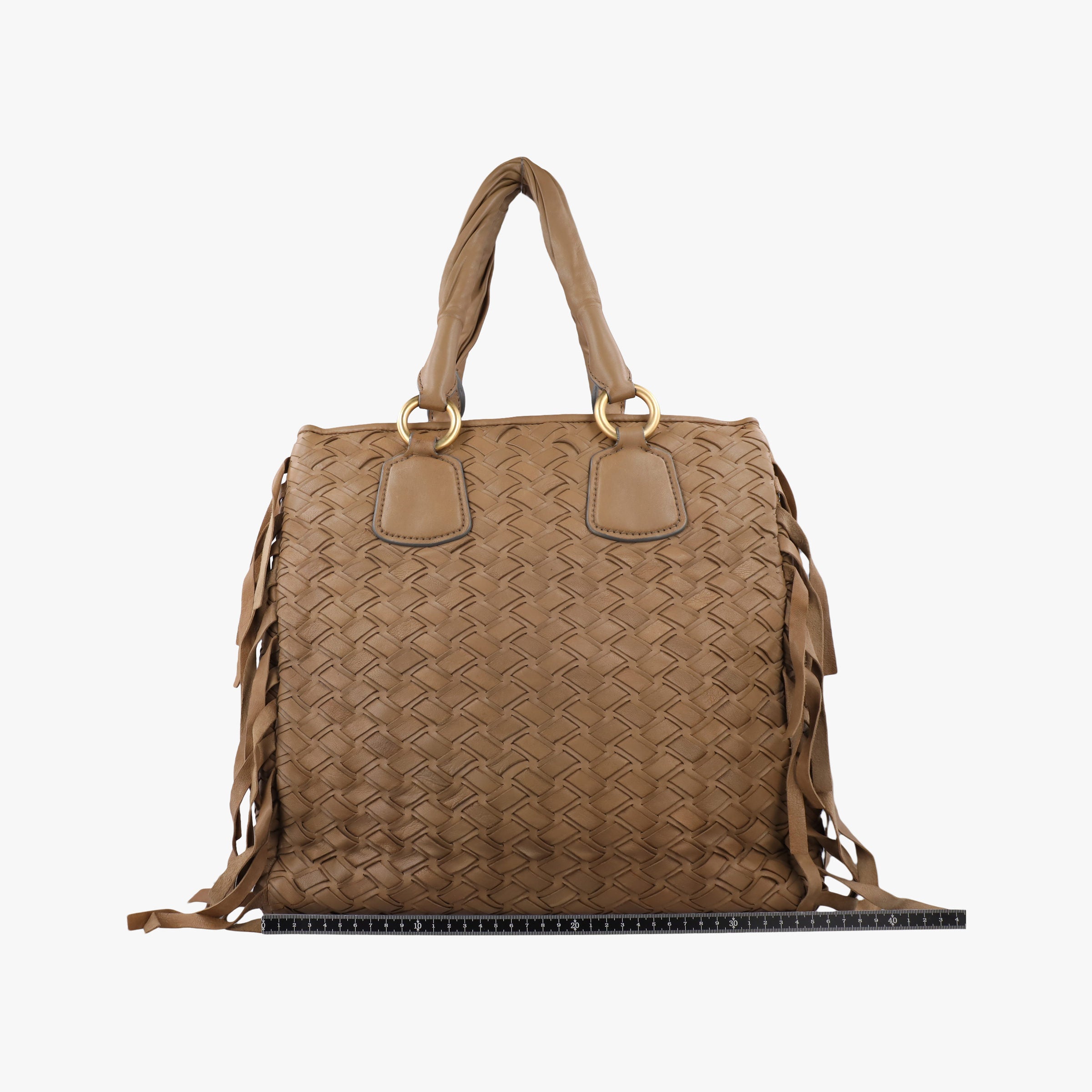 Pre-owned Miu Miu Intrecciato Brown leather handbag | stylenewstar