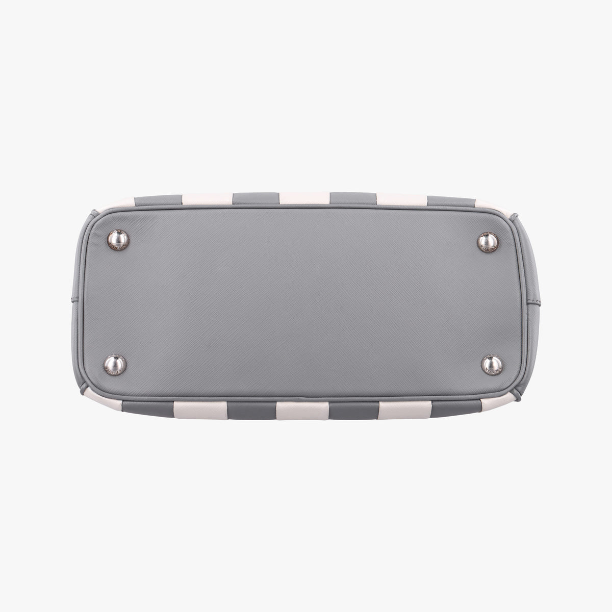 Pre-owned Prada Galleria White× Gray Saffiano Leather shoulderbag | stylenewstar