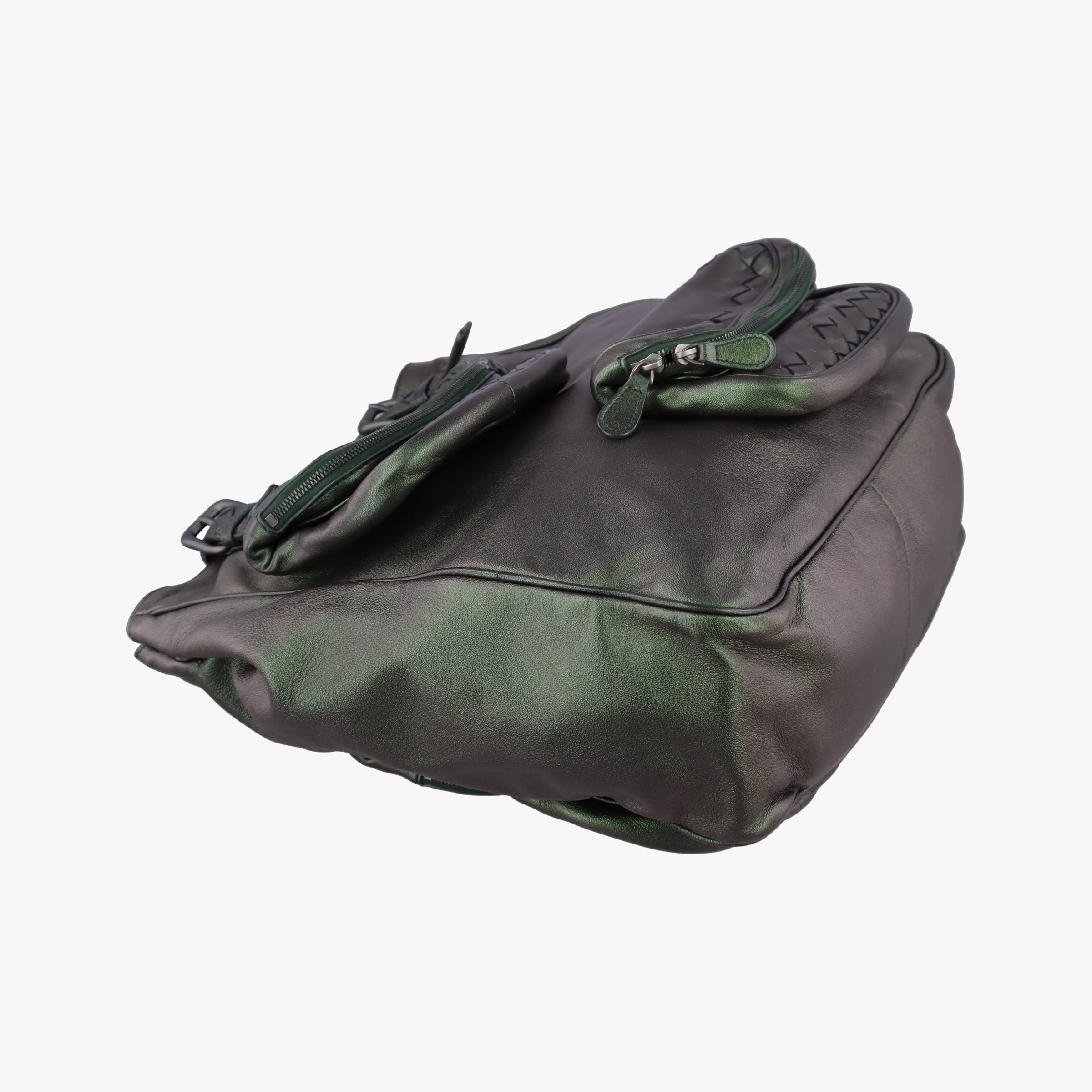 Iridescent Scarabee Iridescent Multi Pocket Tote Iridescent Green Leather 248520 VP381 3320 EPEV 2010 5026 Aイントレチャート スカラベ マルチポケット イントレチャート トート メタリックグリーン レザー 248520 VP381 3320 EPEV 2010 5026 A