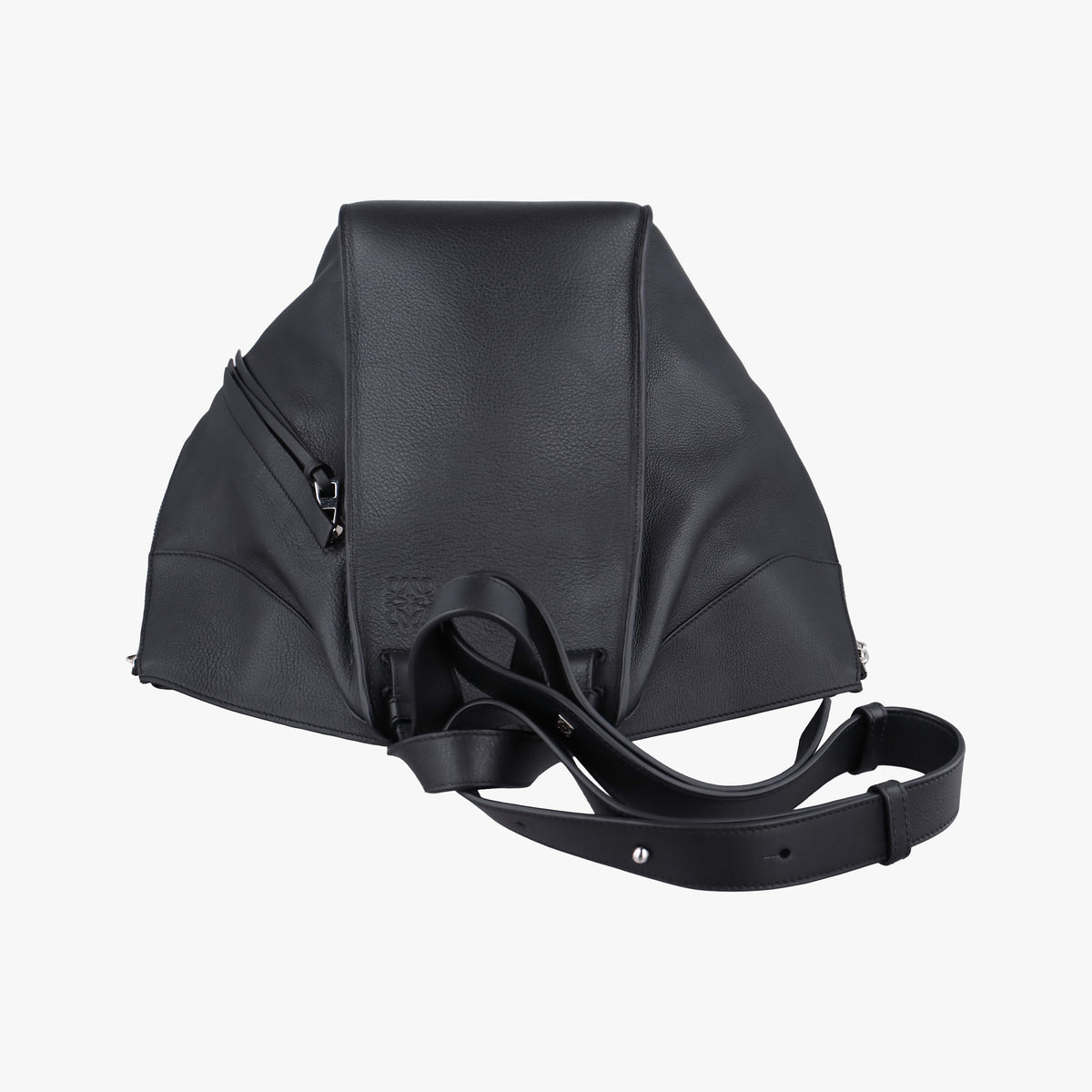 Secondhand Loewe hammock Black leather shoulderbag | stylenewstar