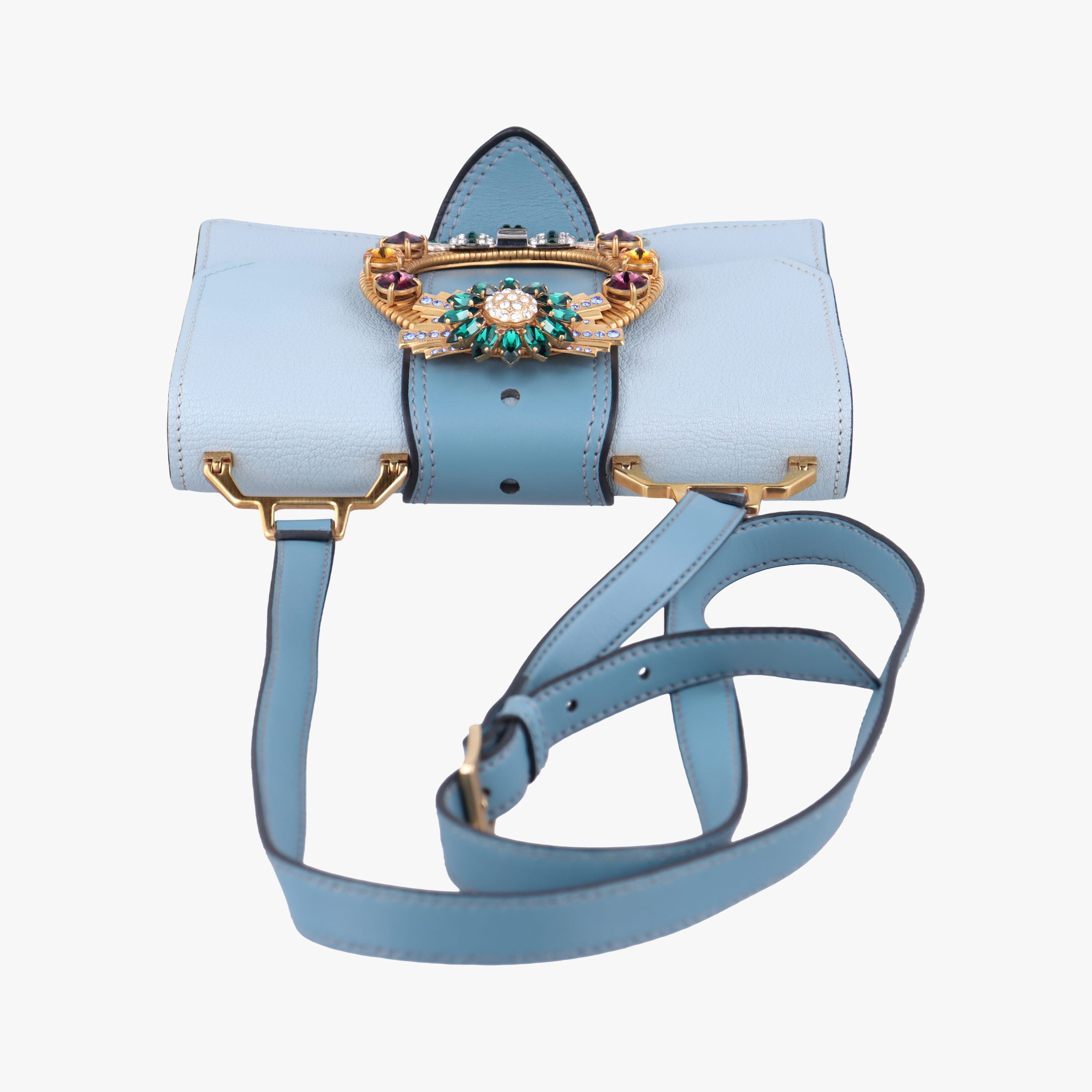 Miu Lady Blue×multiclor Leather 235ミュウレディ ブルー×マルチカラー レザー 235