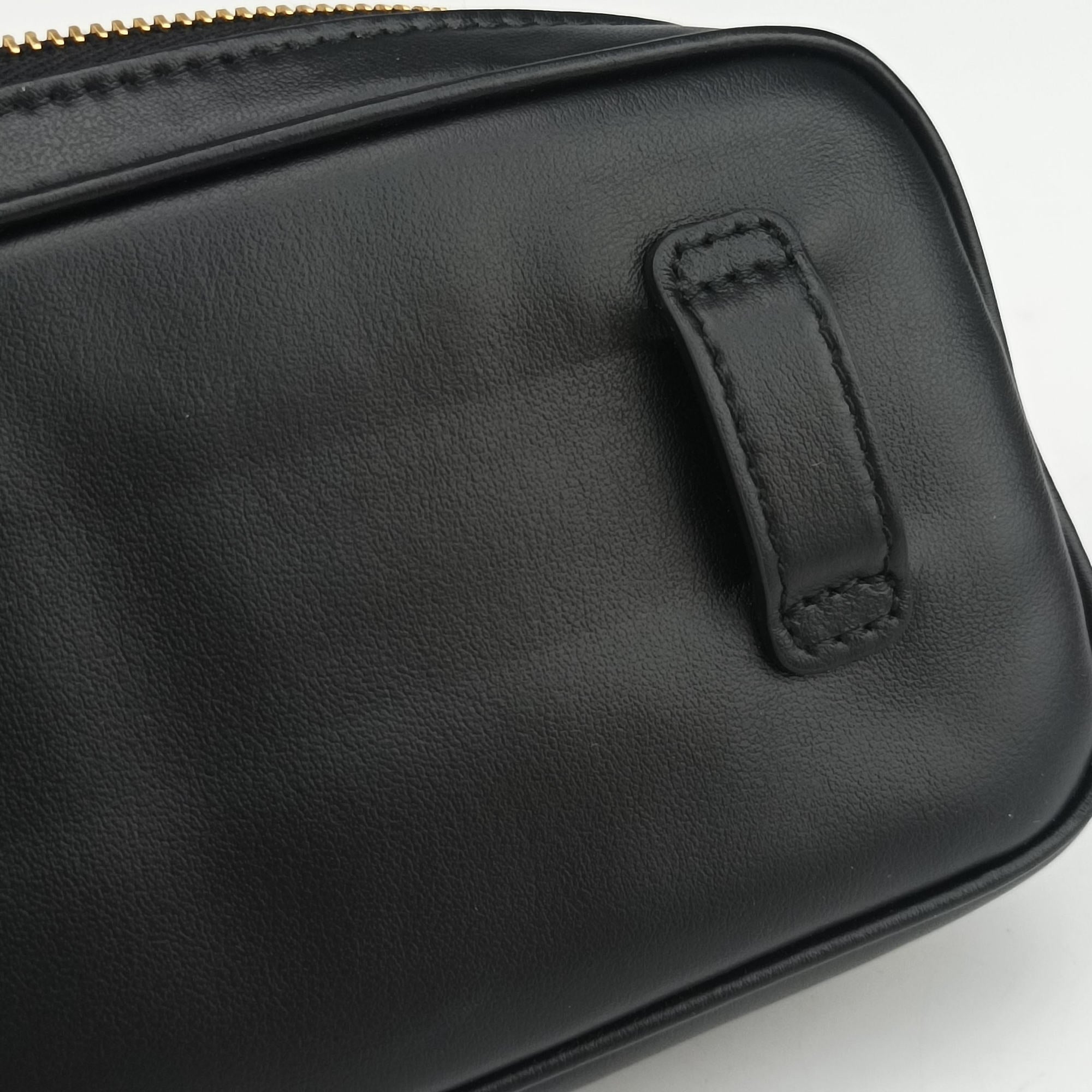 Logo belt Black leather DNP104ロゴベルト ブラック レザー DNP104