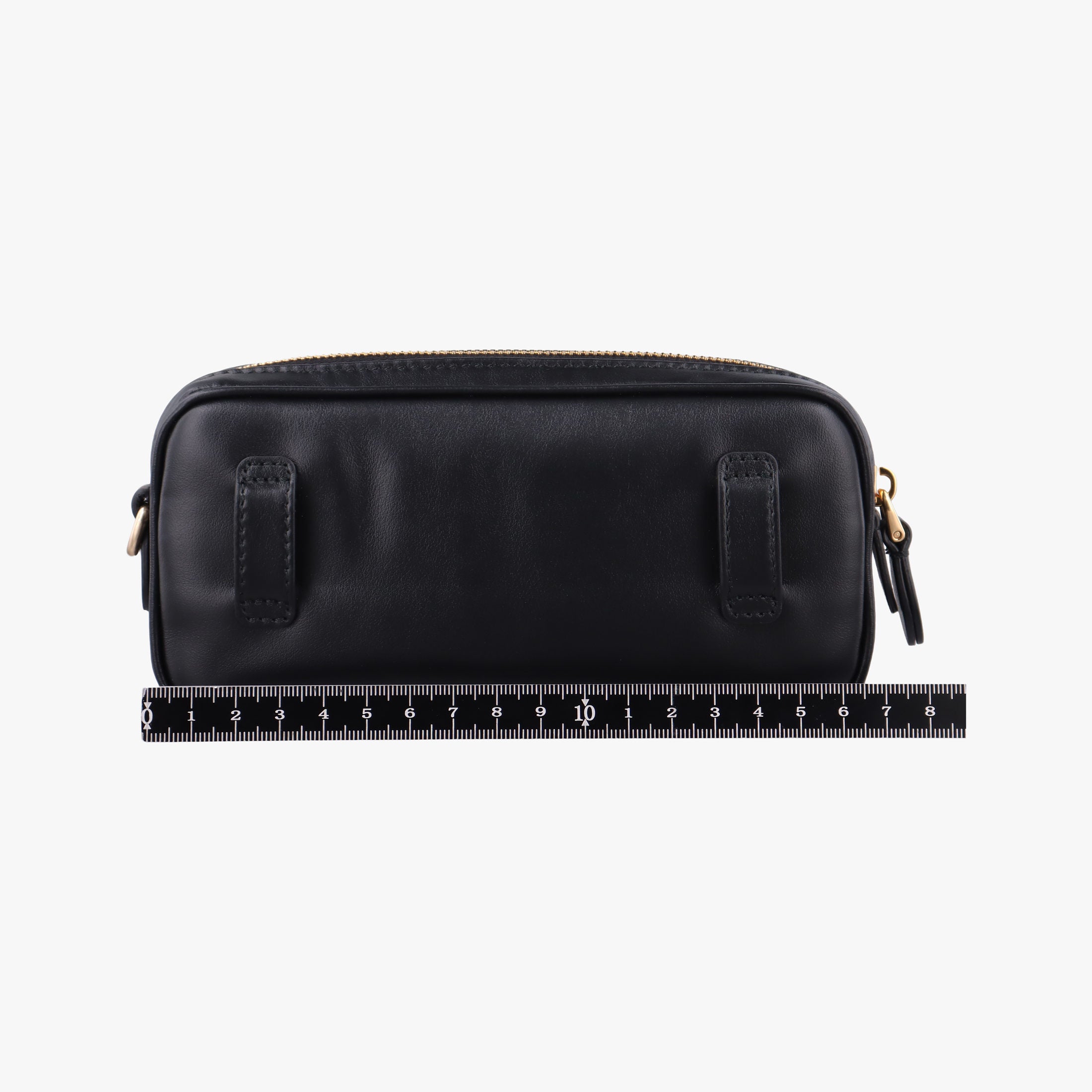 Logo belt Black leather DNP104ロゴベルト ブラック レザー DNP104