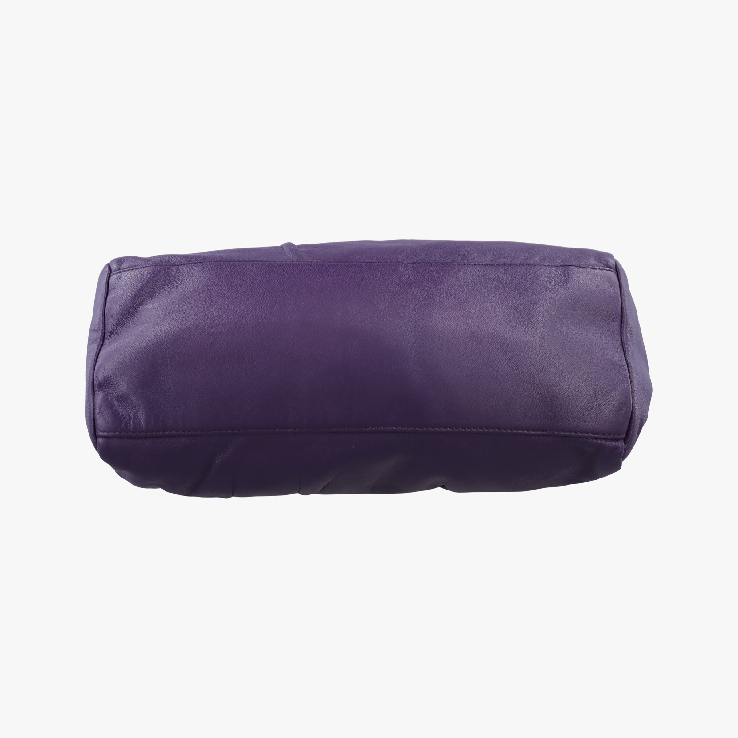 Pre-owned Prada ribbon gather Purple Leather BN1631 shoulderbag | stylenewstar