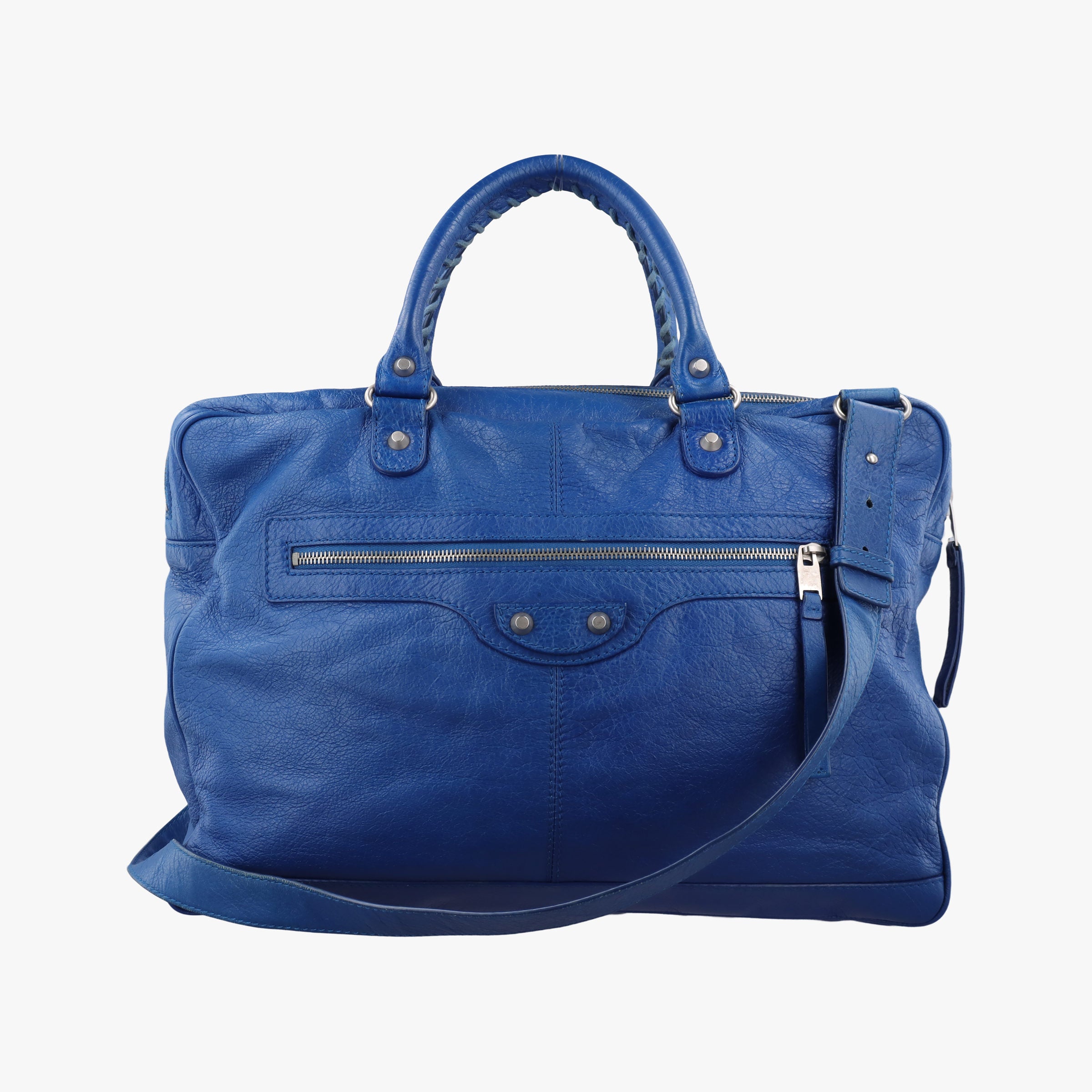Pre-owned Balenciaga Giant City Blue Lambskin shoulderbag | stylenewstar