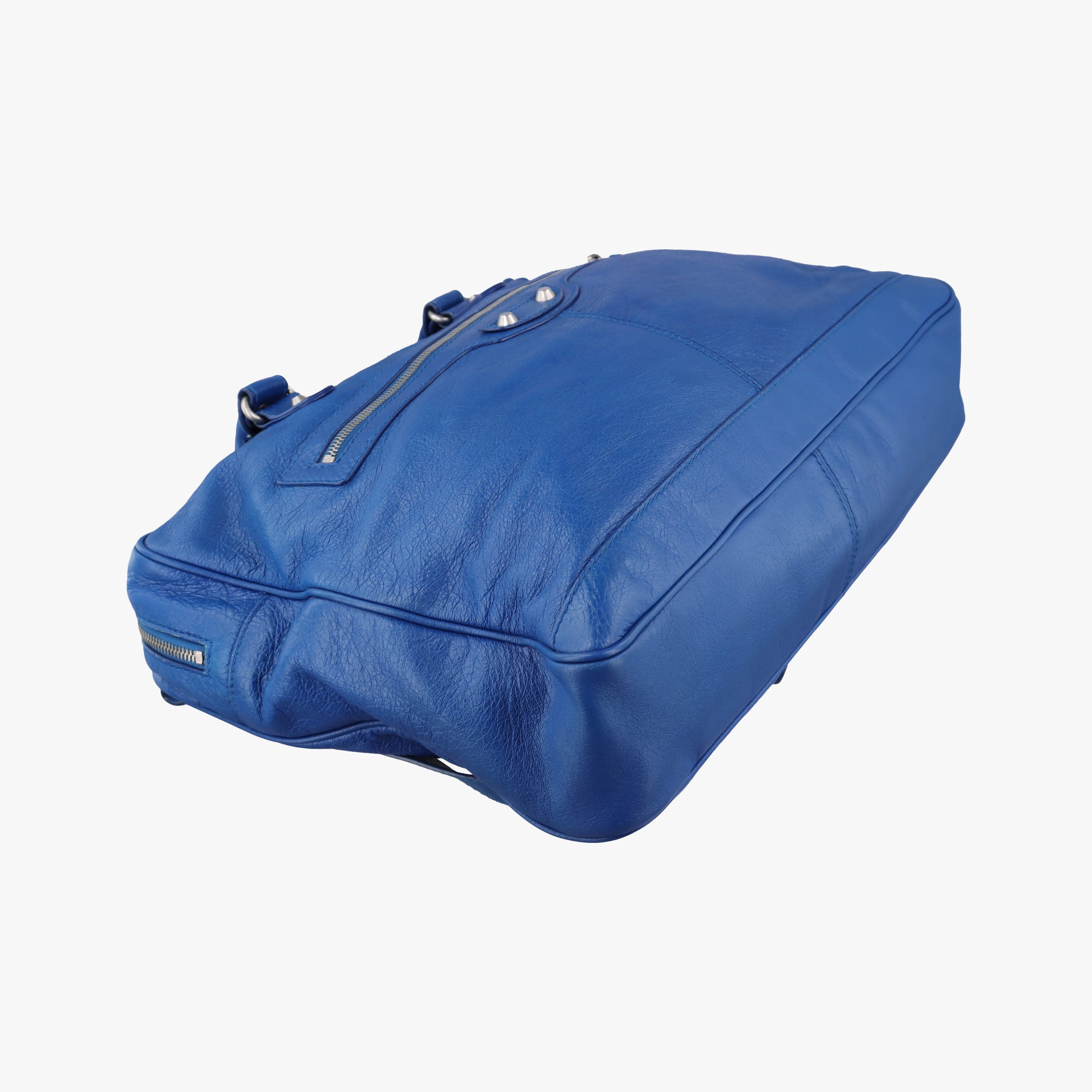 Pre-owned Balenciaga Giant City Blue Lambskin shoulderbag | stylenewstar