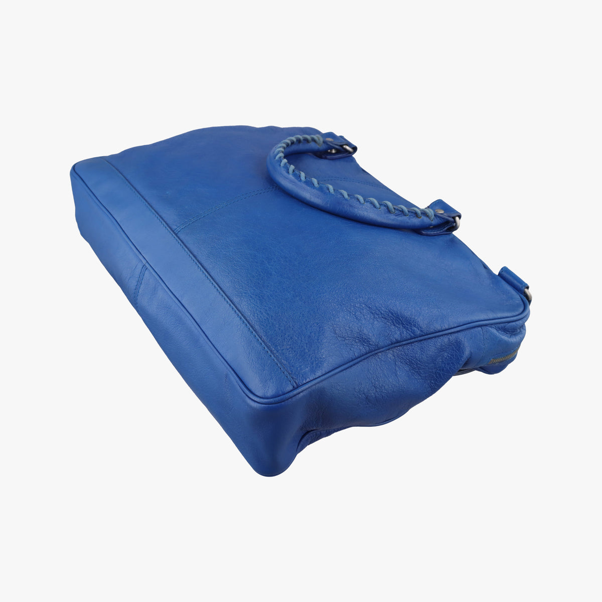 Pre-owned Balenciaga Giant City Blue Lambskin shoulderbag | stylenewstar