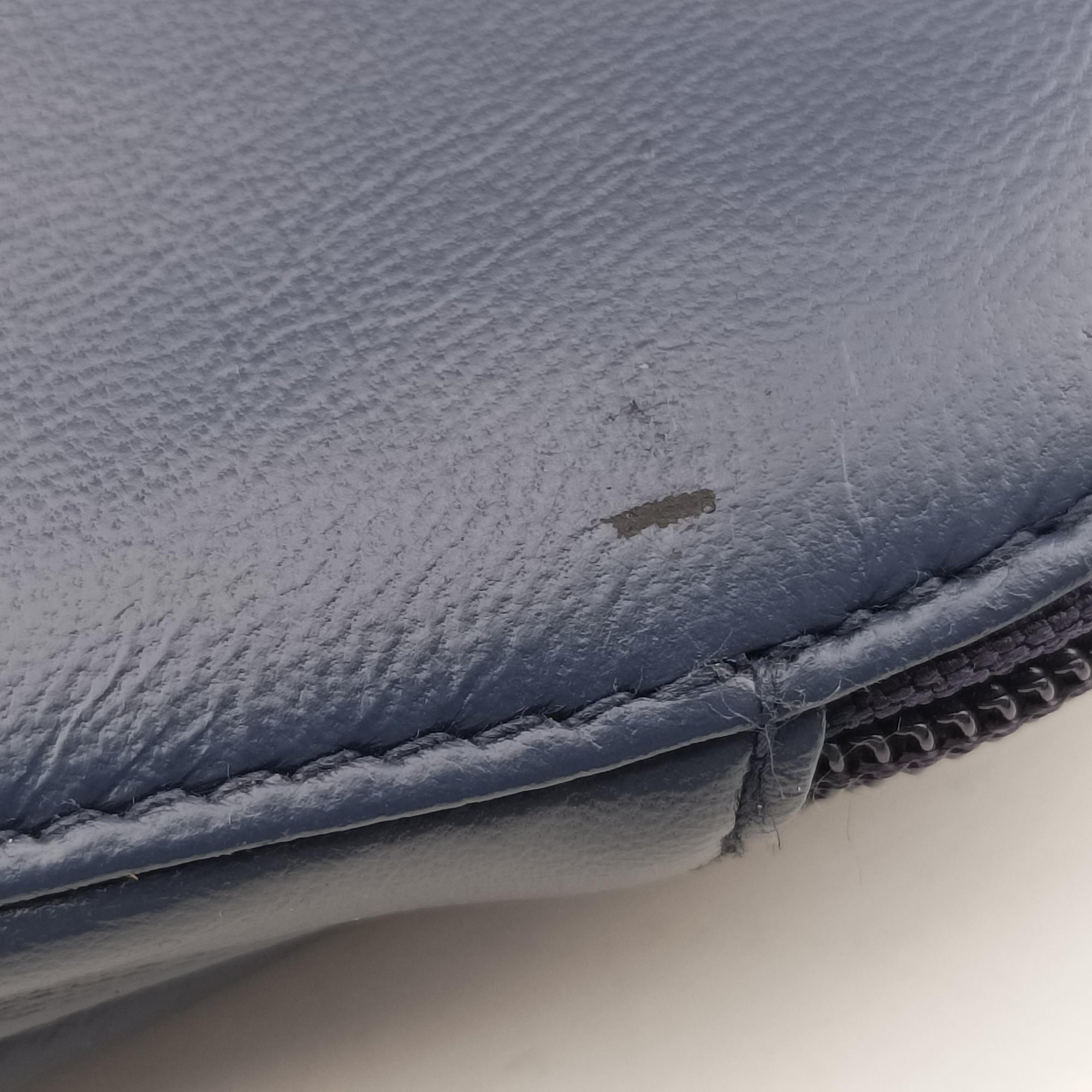 Pre-owned Loewe Anagram Navy Nappa Leather shoulderbag | stylenewstar