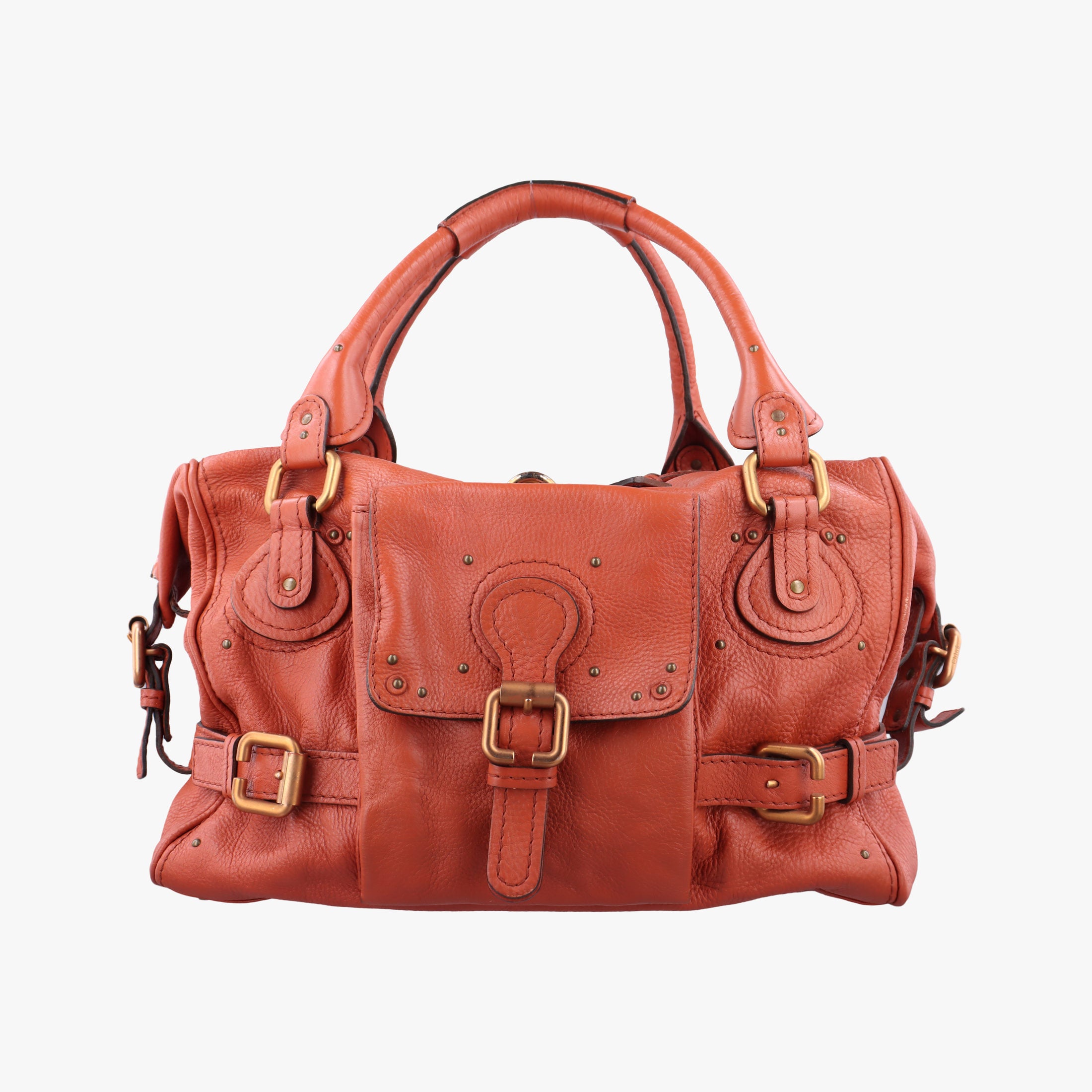 Pre-owned Chloe Paddington Orange Leather handbag | stylenewstar