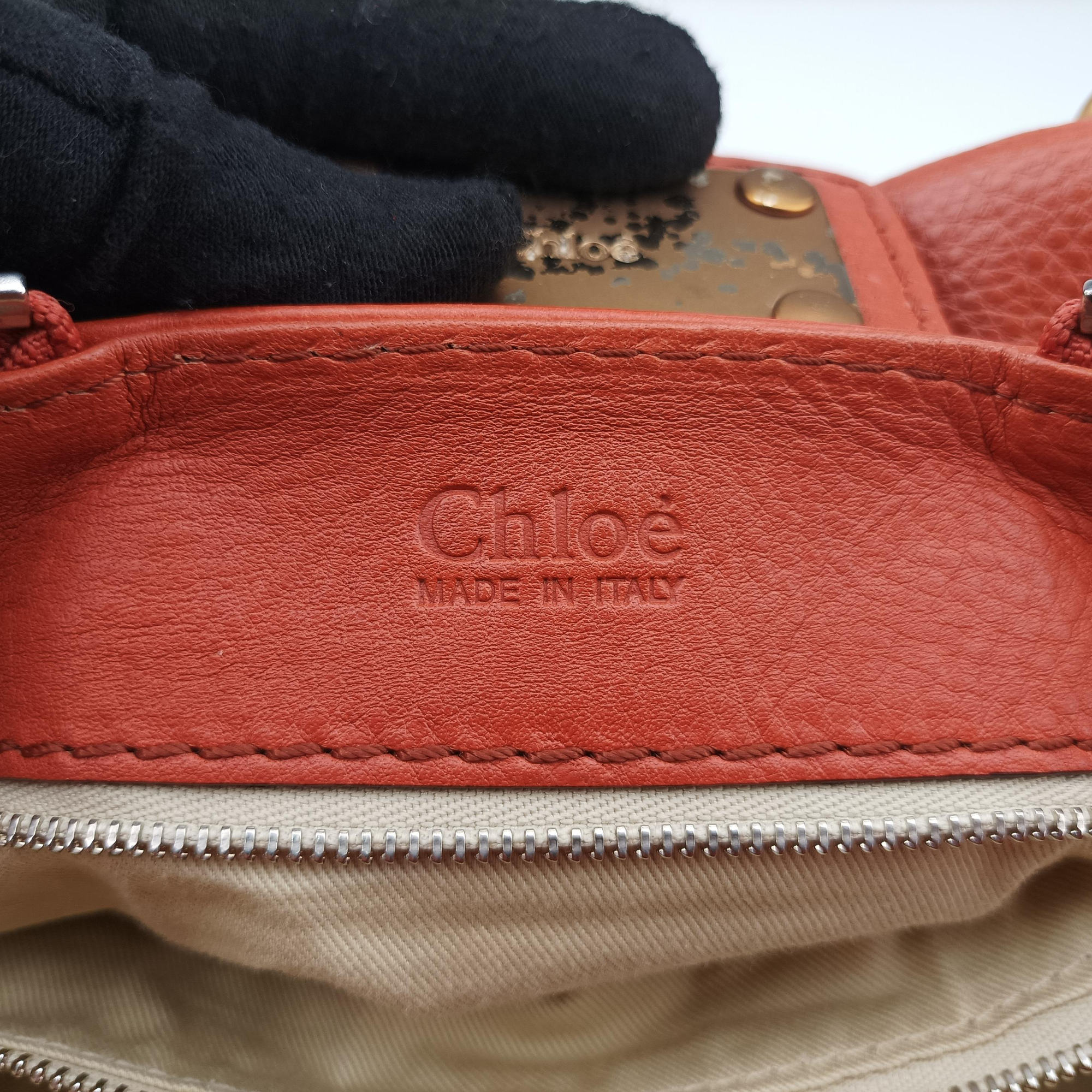 Pre-owned Chloe Paddington Orange Leather handbag | stylenewstar