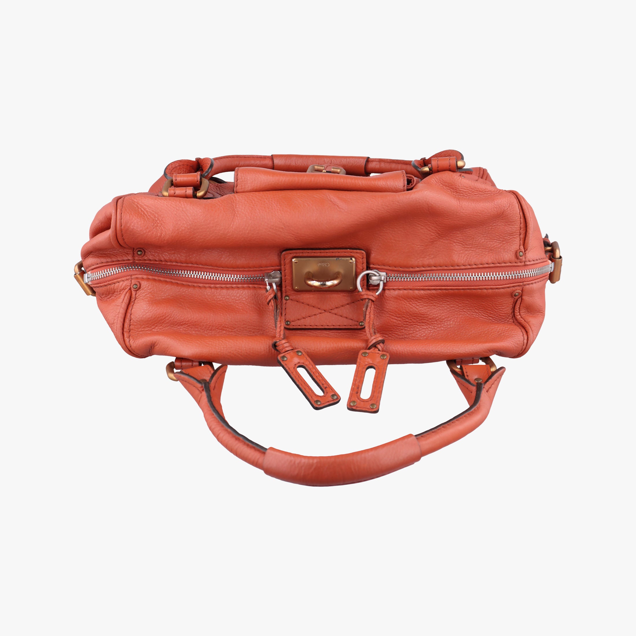 Pre-owned Chloe Paddington Orange Leather handbag | stylenewstar