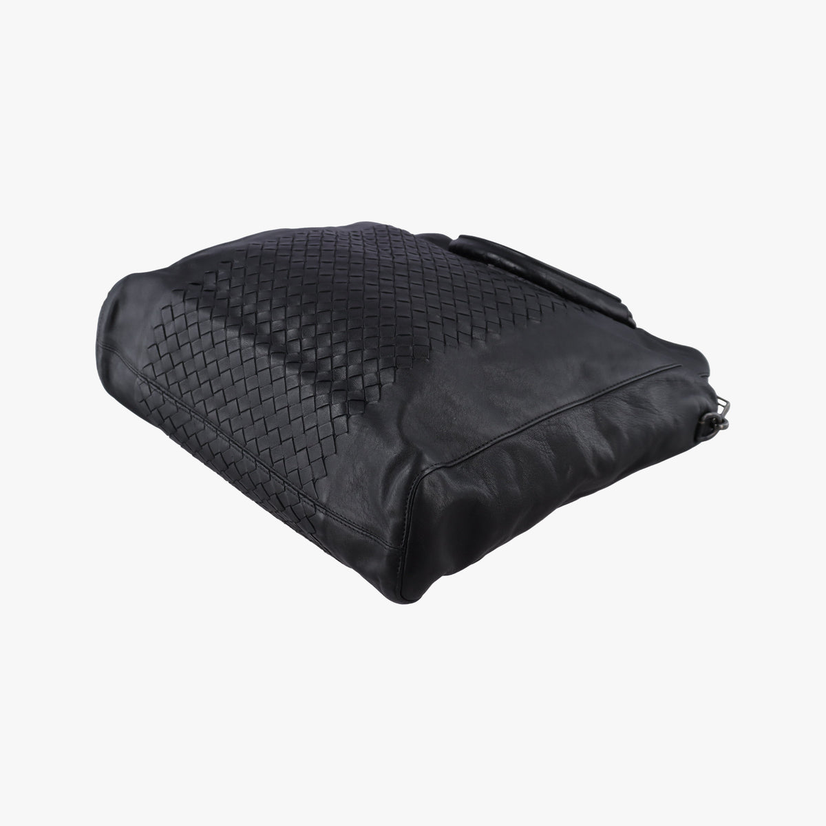 Pre-owned Bottega Veneta Intrecciato Black lambskin shoulderbag | stylenewstar