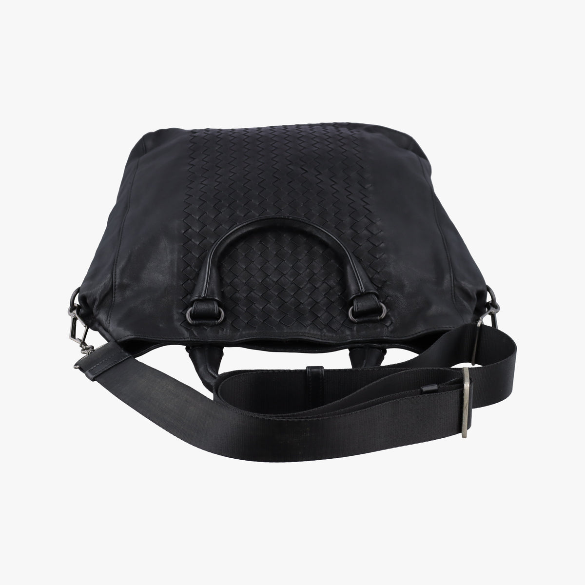 Pre-owned Bottega Veneta Intrecciato Black lambskin shoulderbag | stylenewstar