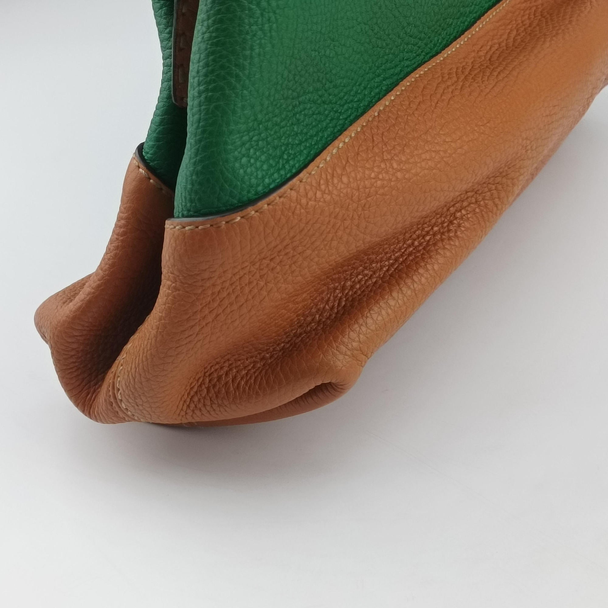 Two Tone Green × Brown Leather 8BN232 8BN232-D7M-129-2372ツートン グリーン × ブラウン レザー 8BN232 8BN232-D7M-129-2372