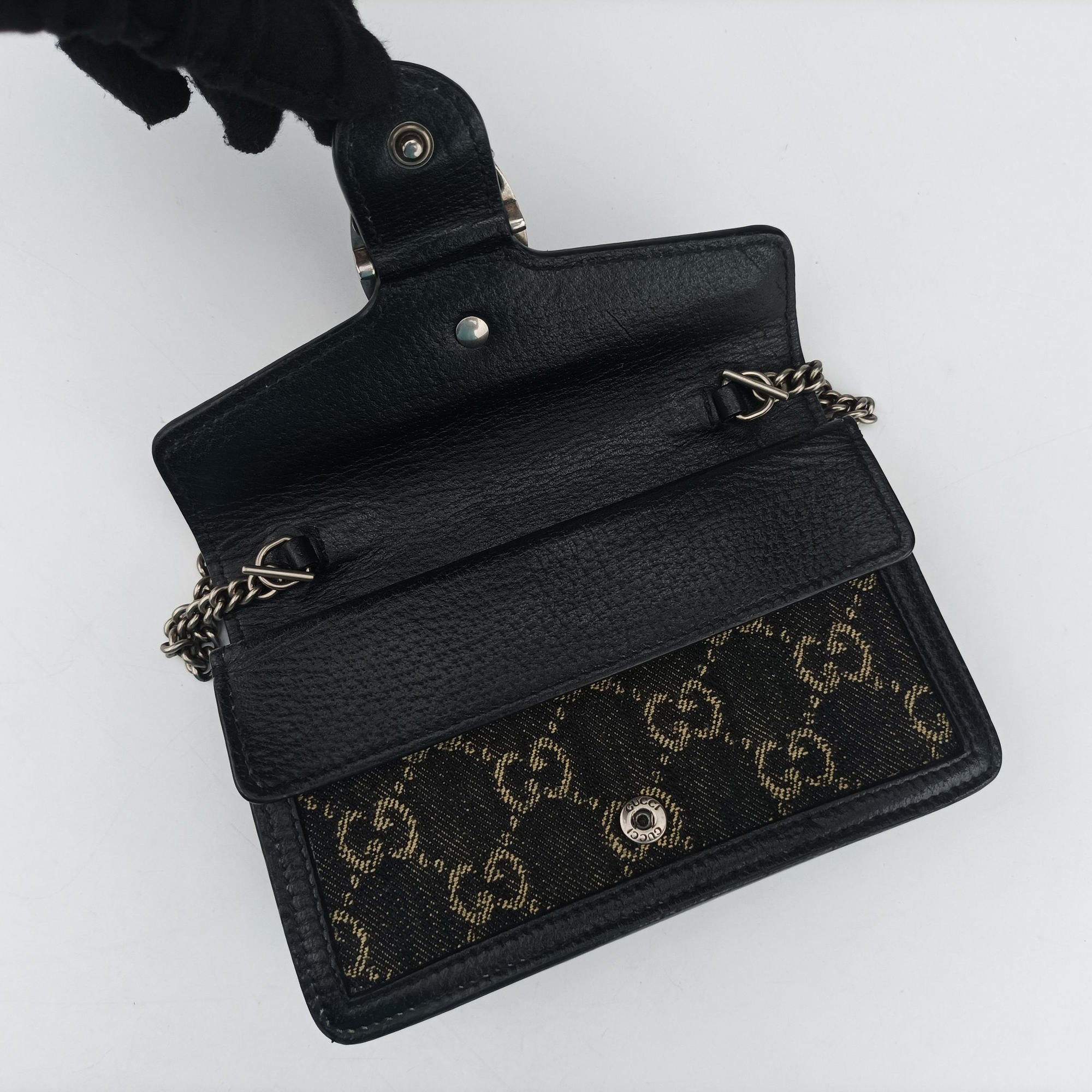 Dionysus Black denim×leather 476432 ディオニュソス ブラック デニム×レザー 476432