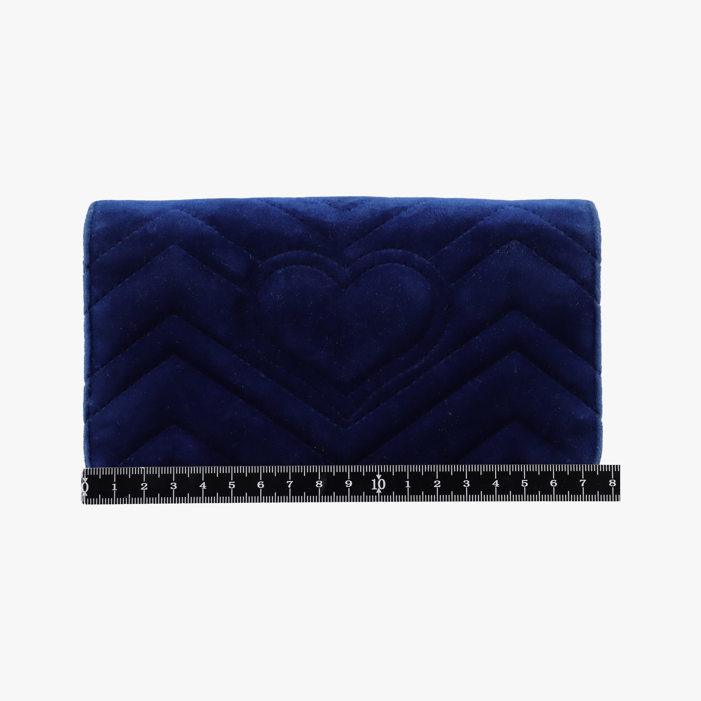 Secondhand Gucci GG Marmont Blue velour 488426 shoulderbag | stylenewstar
