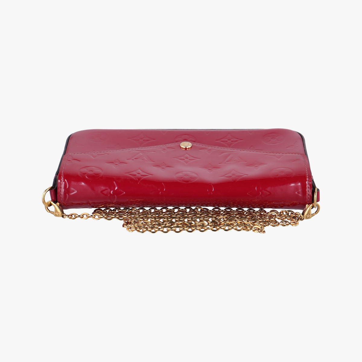 Pre-owned Louis Vuitton Pochette Felicie CERISE Vernis M61293 shoulderbag | stylenewstar