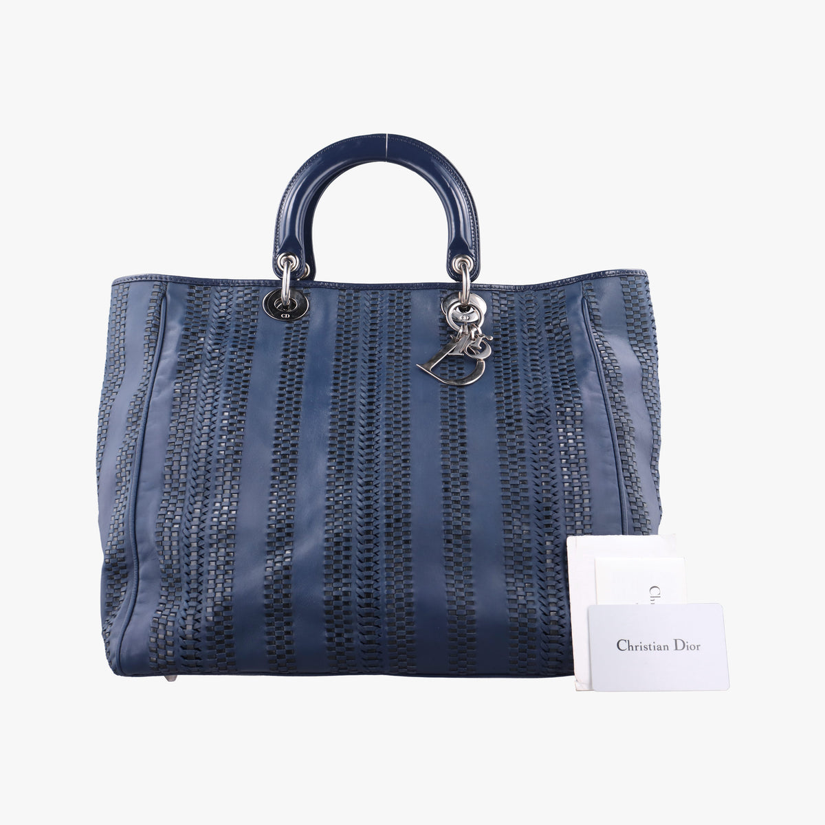 Soft Lady Dior Navy Leather 17-BO-1018レディ ディオール ソフト ブルーブラック レザー 17-BO-1018