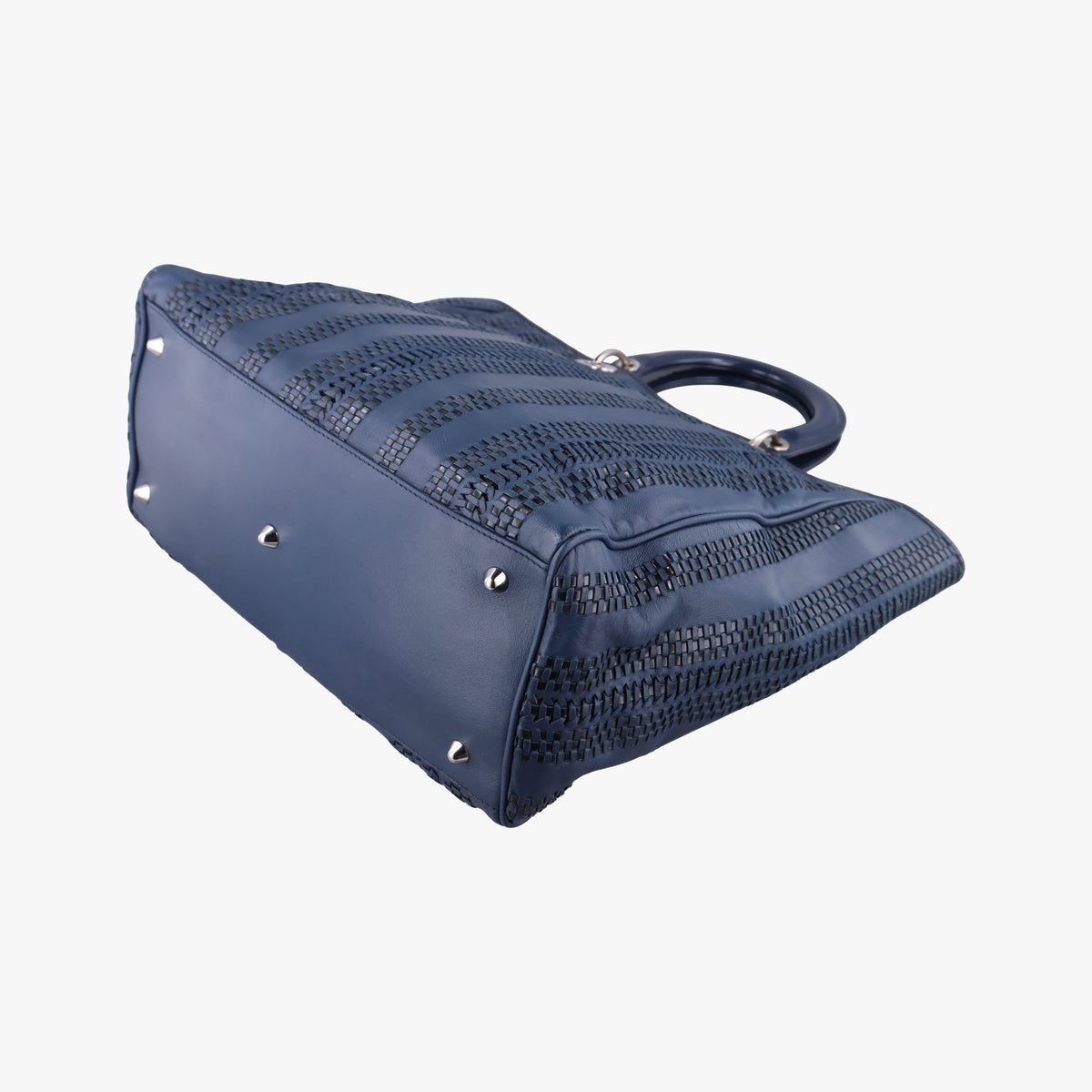 Soft Lady Dior Navy Leather 17-BO-1018レディ ディオール ソフト ブルーブラック レザー 17-BO-1018